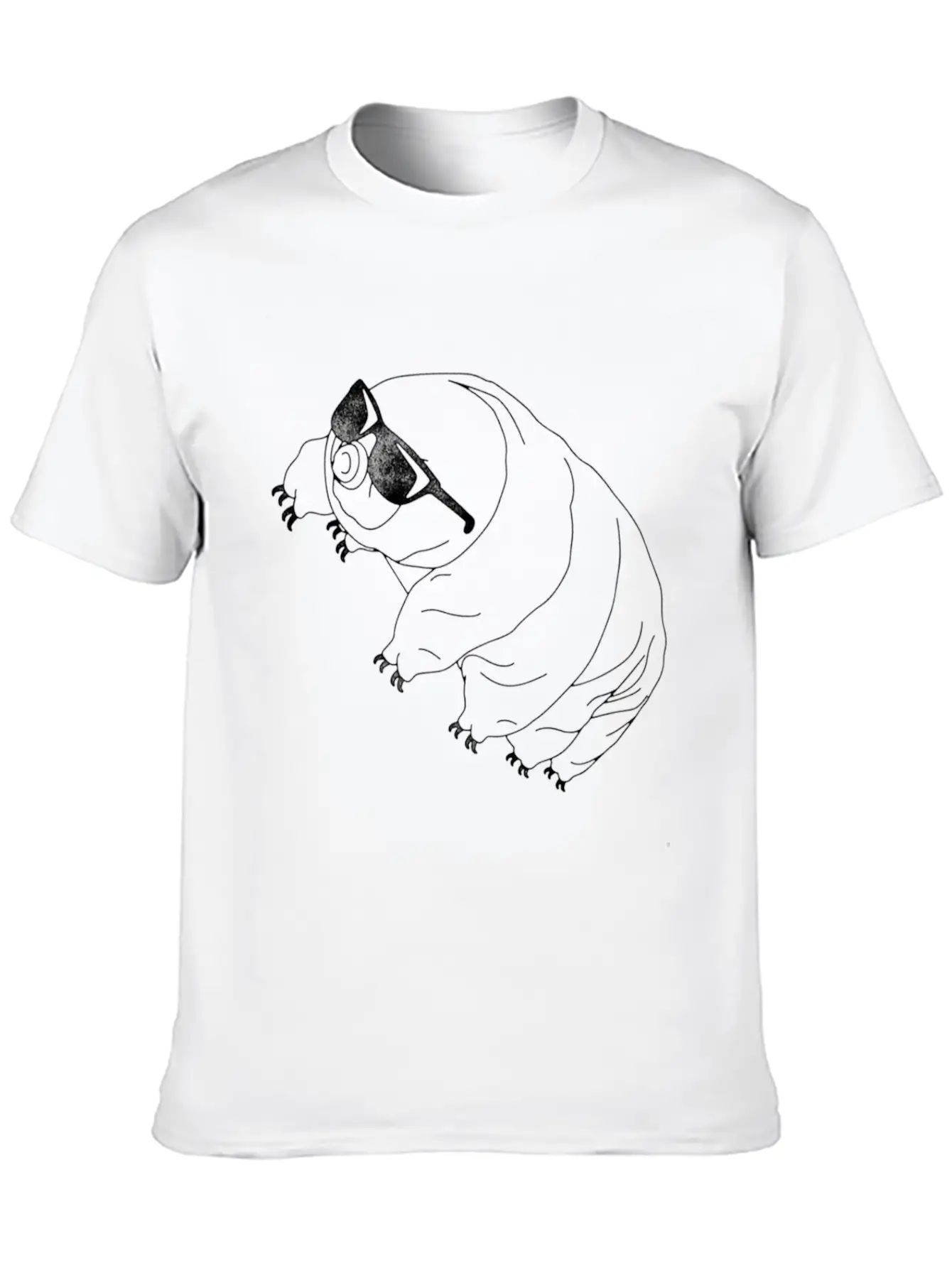 Tardigrade Simple Water Bear With Sunglasses Stylish Everyday T-Shirt – Unisex Basic Cotton Tee