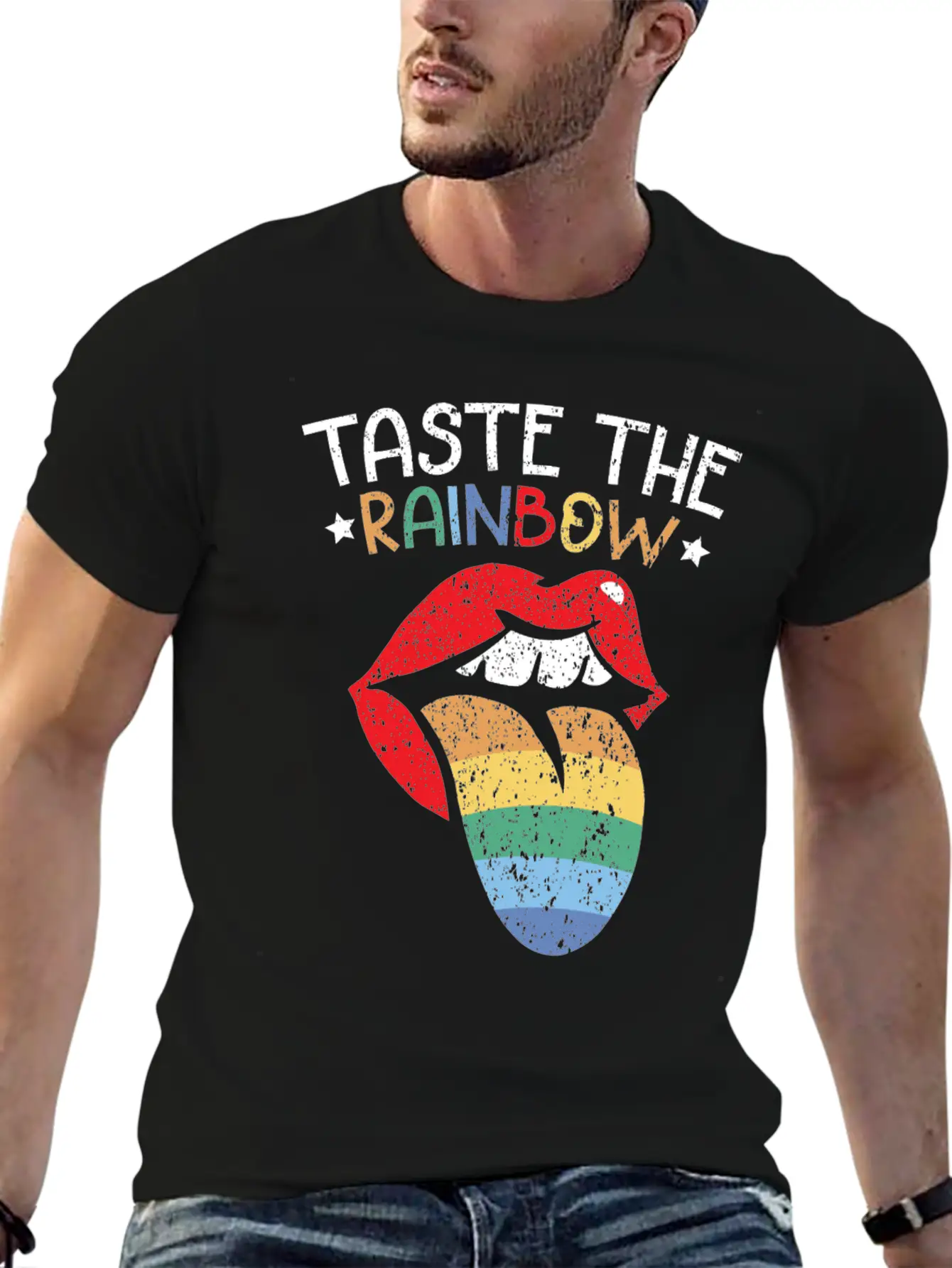 Taste The Rainbow Lover Rainbow Whisperer Stylish Everyday T-Shirt – Unisex Basic Cotton Tee