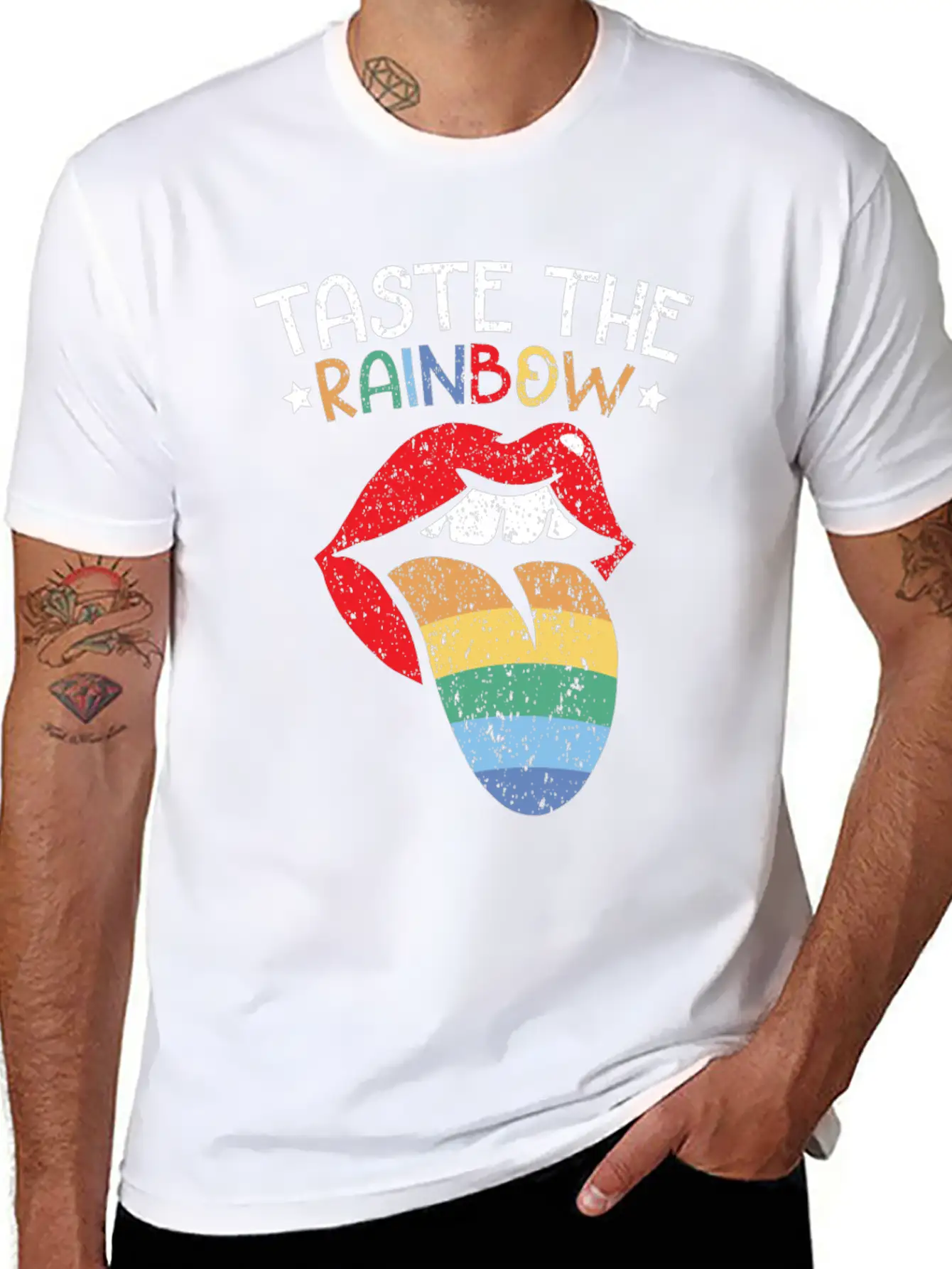 Taste The Rainbow Lover Rainbow Whisperer Stylish Everyday T-Shirt – Unisex Basic Cotton Tee