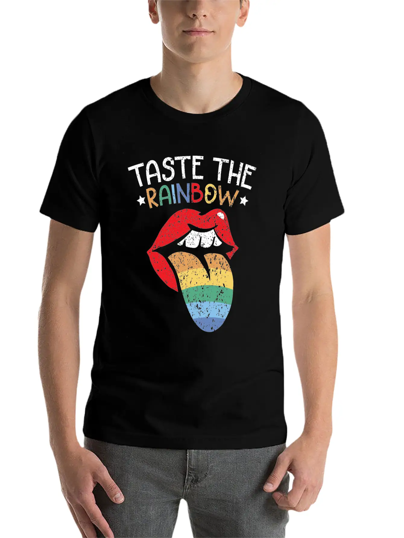 Taste The Rainbow Lover Rainbow Whisperer Stylish Everyday T-Shirt – Unisex Basic Cotton Tee
