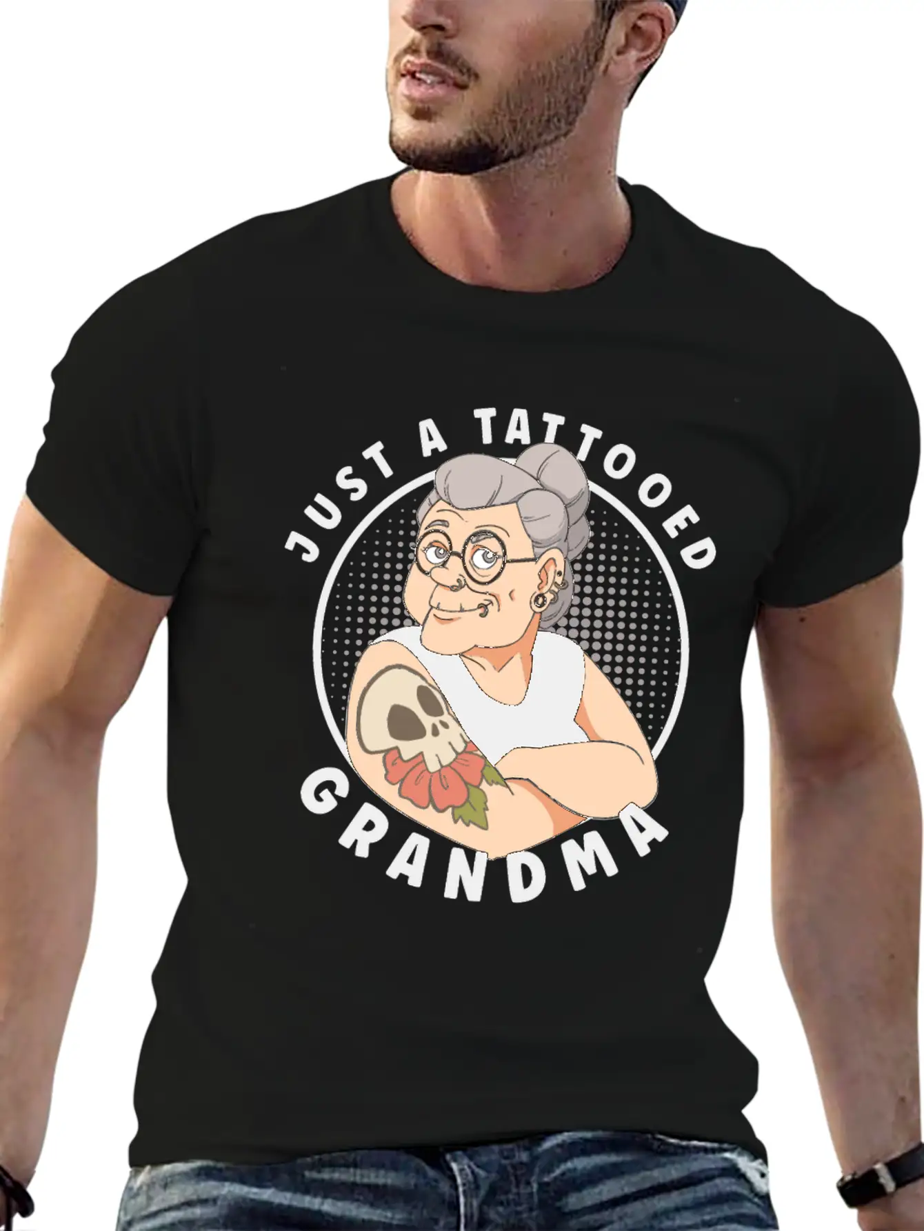 TATTOED GRANDMA TATTOO ARTIST INKING TATTOOS Timeless Short Sleeve Tee – Comfy And Minimalist Design
