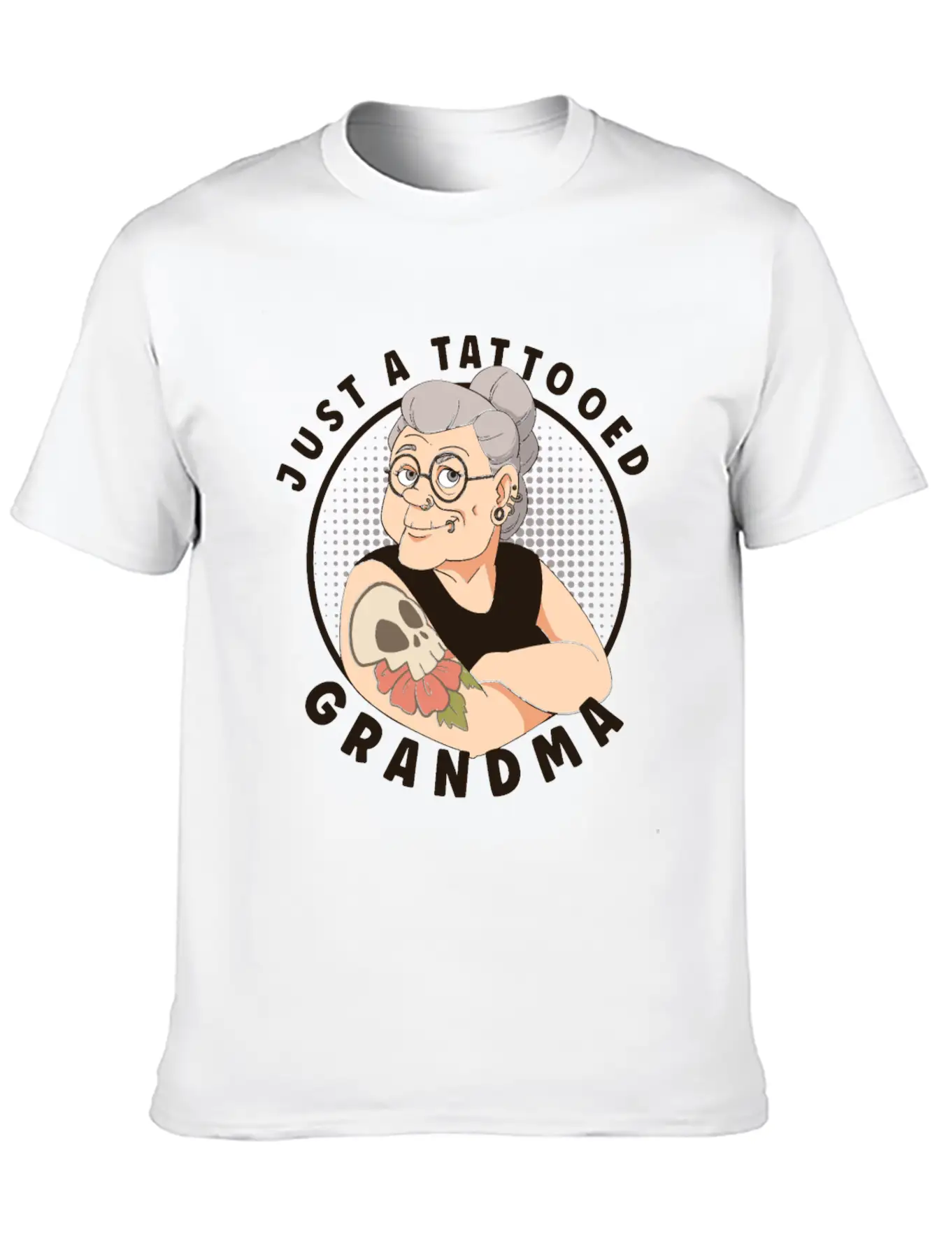 TATTOED GRANDMA TATTOO ARTIST INKING TATTOOS Timeless Short Sleeve Tee – Comfy And Minimalist Design