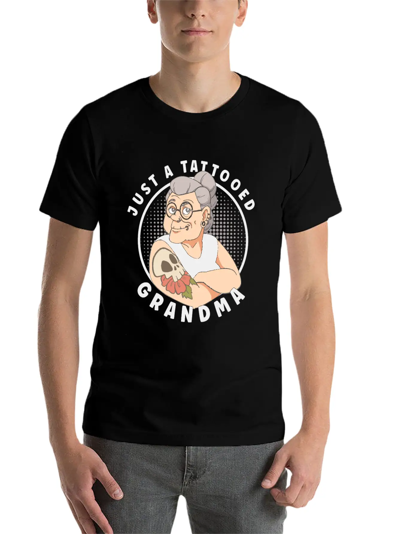 TATTOED GRANDMA TATTOO ARTIST INKING TATTOOS Timeless Short Sleeve Tee – Comfy And Minimalist Design
