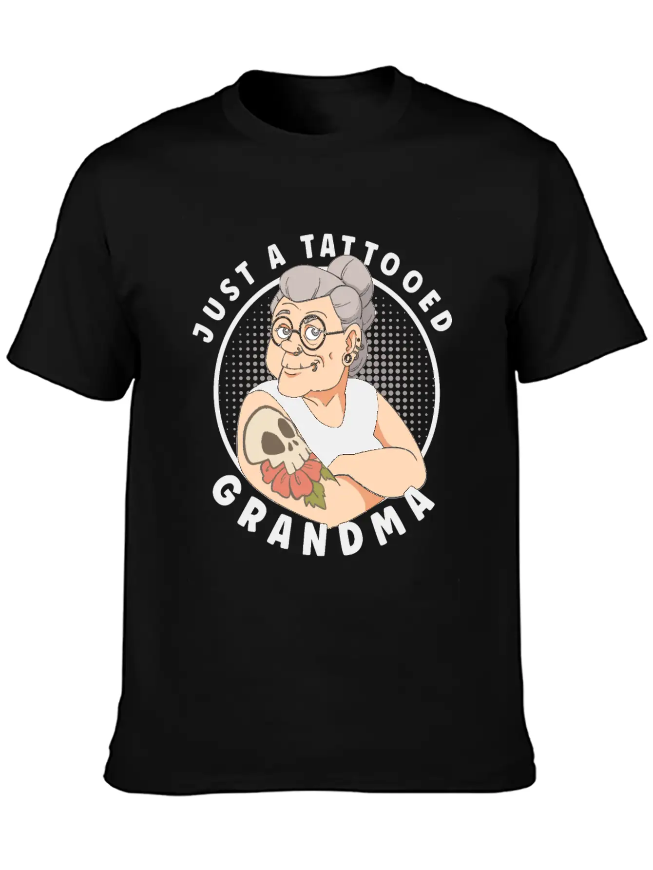 TATTOED GRANDMA TATTOO ARTIST INKING TATTOOS Timeless Short Sleeve Tee – Comfy And Minimalist Design