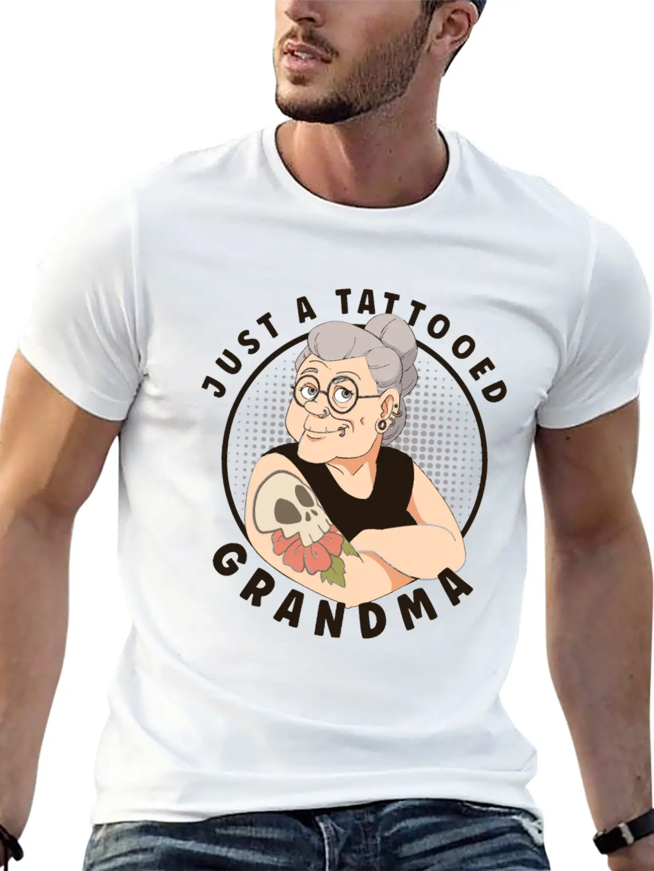 TATTOED GRANDMA TATTOO ARTIST INKING TATTOOS Timeless Short Sleeve Tee – Comfy And Minimalist Design