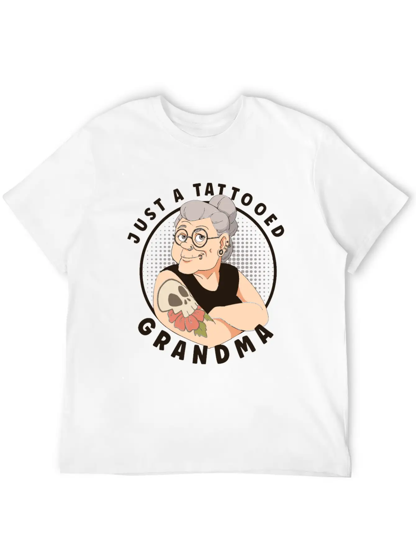 TATTOED GRANDMA TATTOO ARTIST INKING TATTOOS Timeless Short Sleeve Tee – Comfy And Minimalist Design
