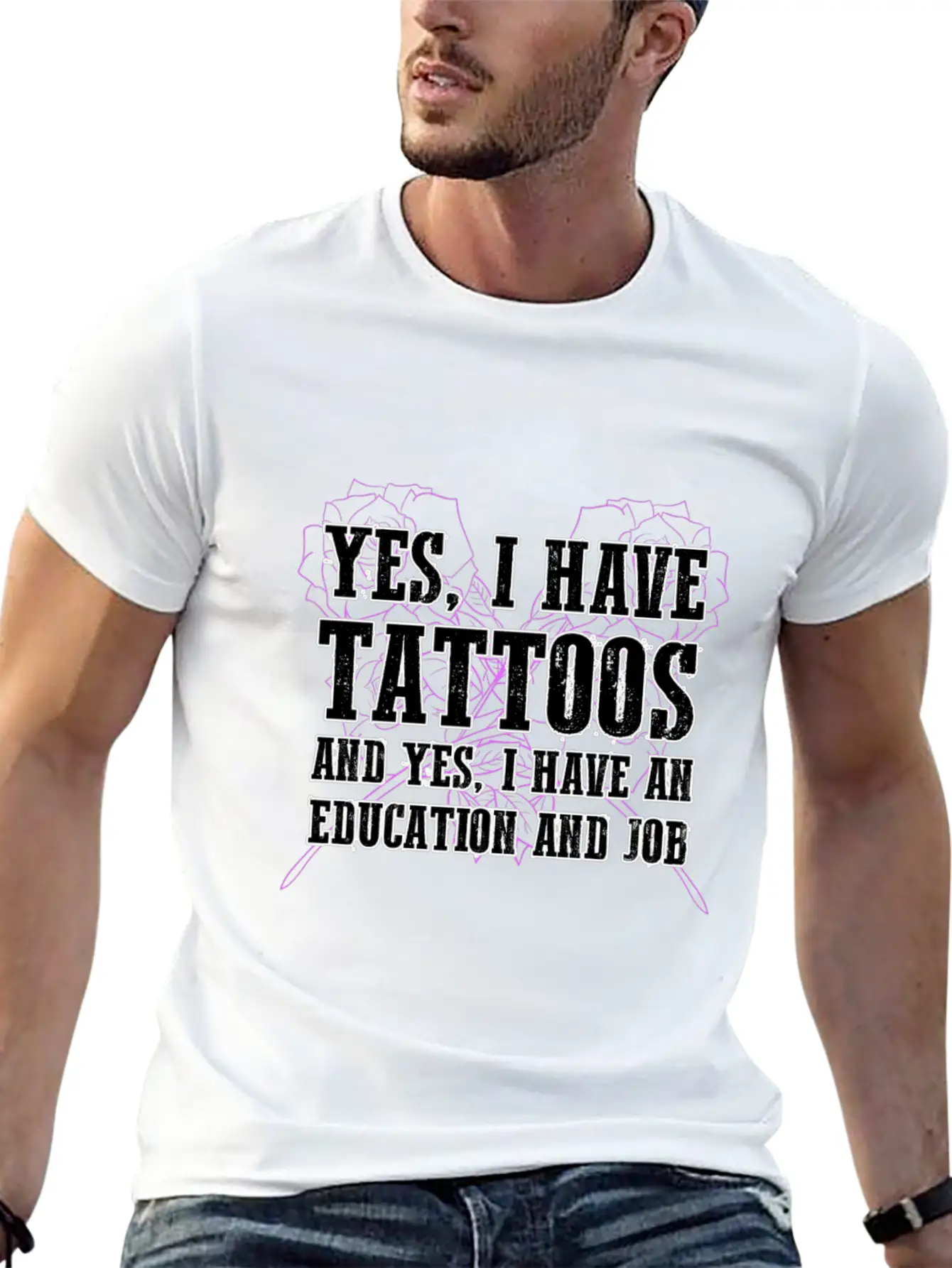 Tattoo, Graduation And A Job - Tattooed Comfortable Minimalist Graphic Tee – Summer Style Essential