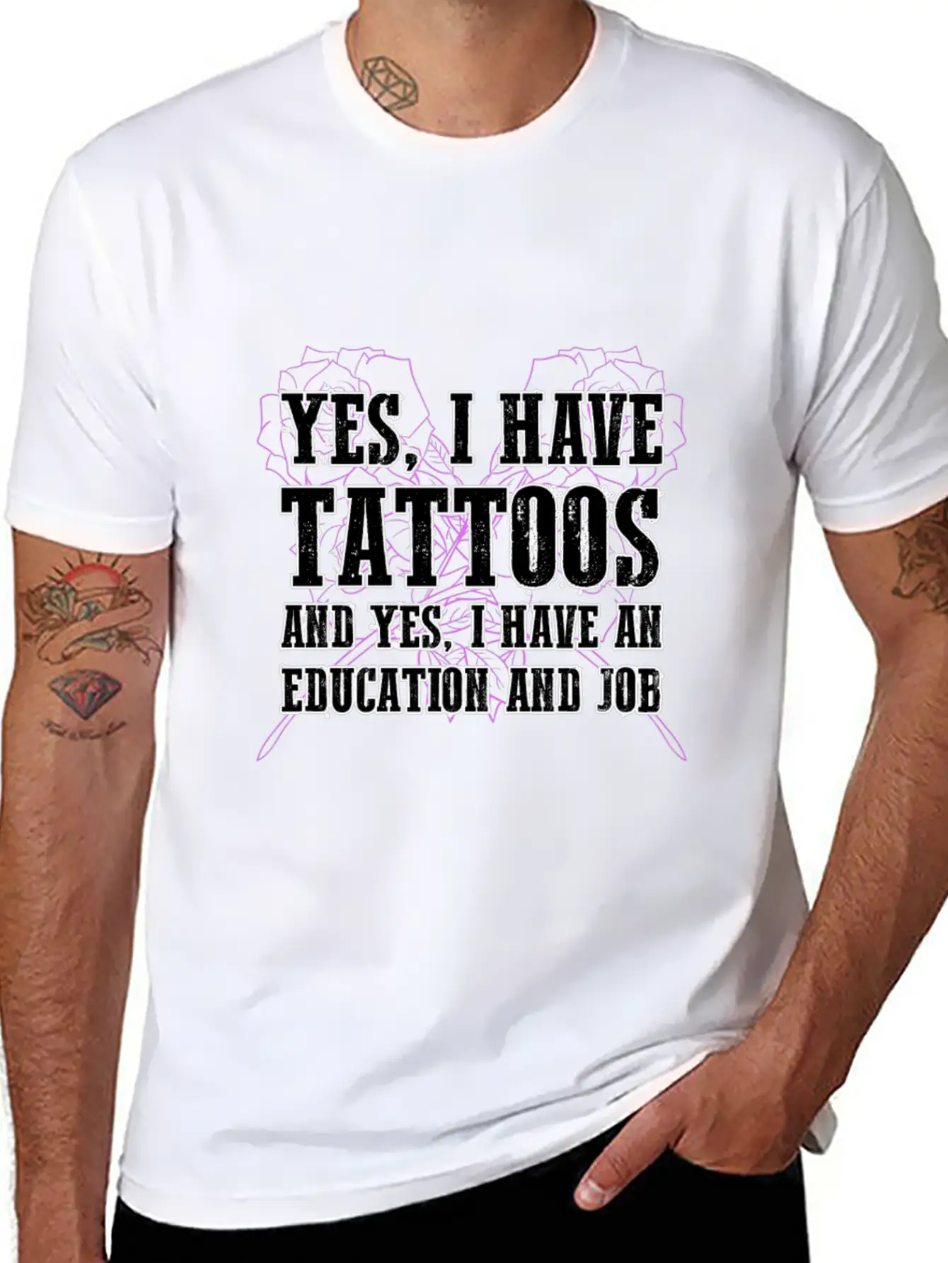 Tattoo, Graduation And A Job - Tattooed Comfortable Minimalist Graphic Tee – Summer Style Essential