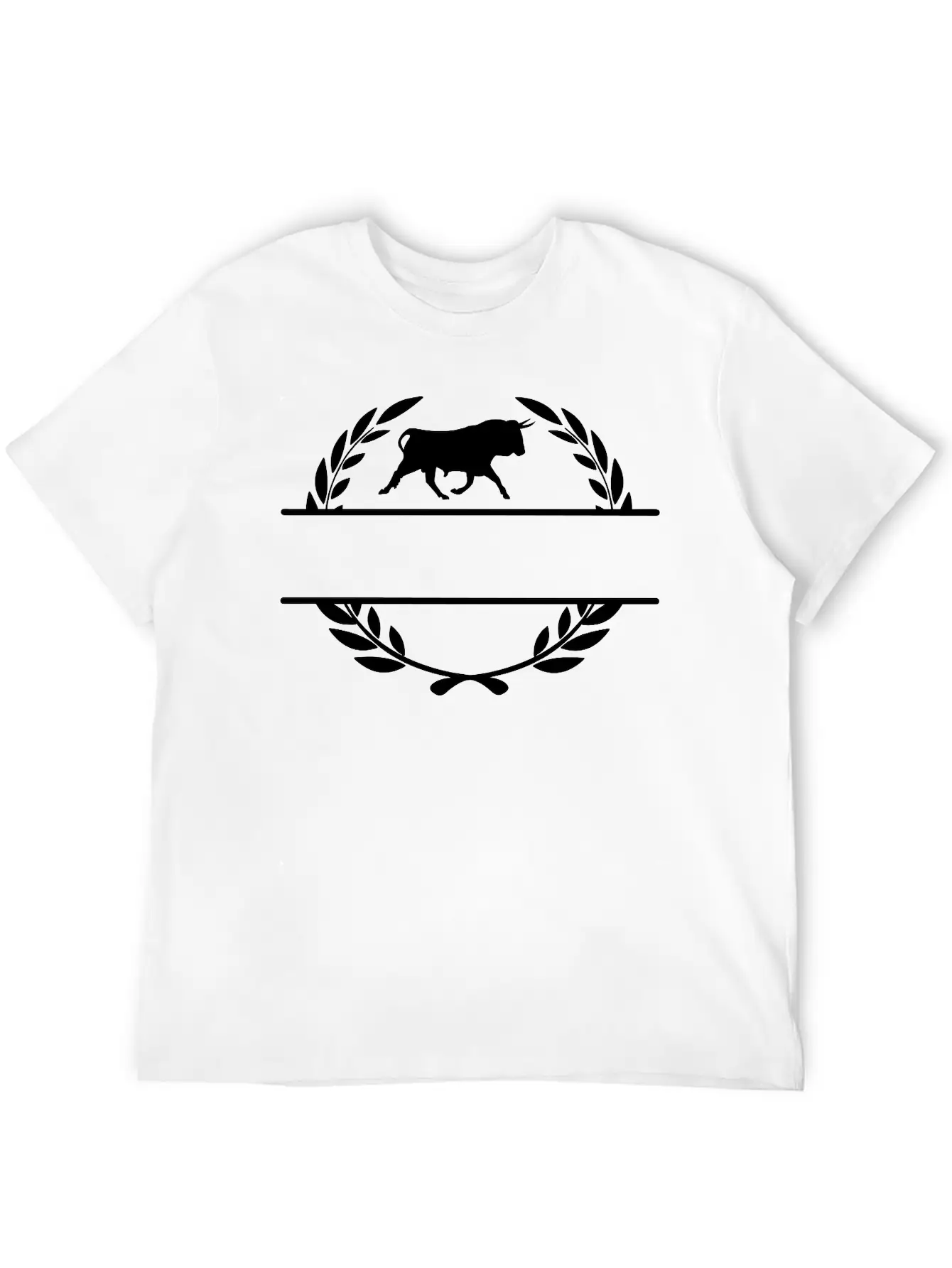 Taurus In Laurel Wreath Monogram Stylish Everyday T-Shirt – Unisex Basic Cotton Tee