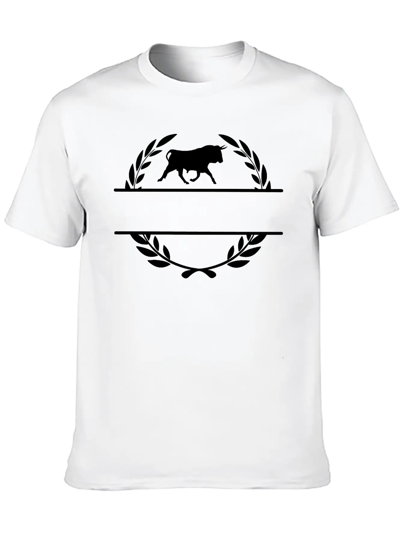 Taurus In Laurel Wreath Monogram Stylish Everyday T-Shirt – Unisex Basic Cotton Tee
