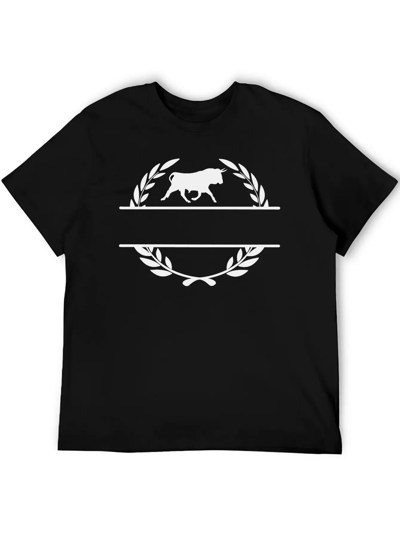 Taurus In Laurel Wreath Monogram Stylish Everyday T-Shirt – Unisex Basic Cotton Tee