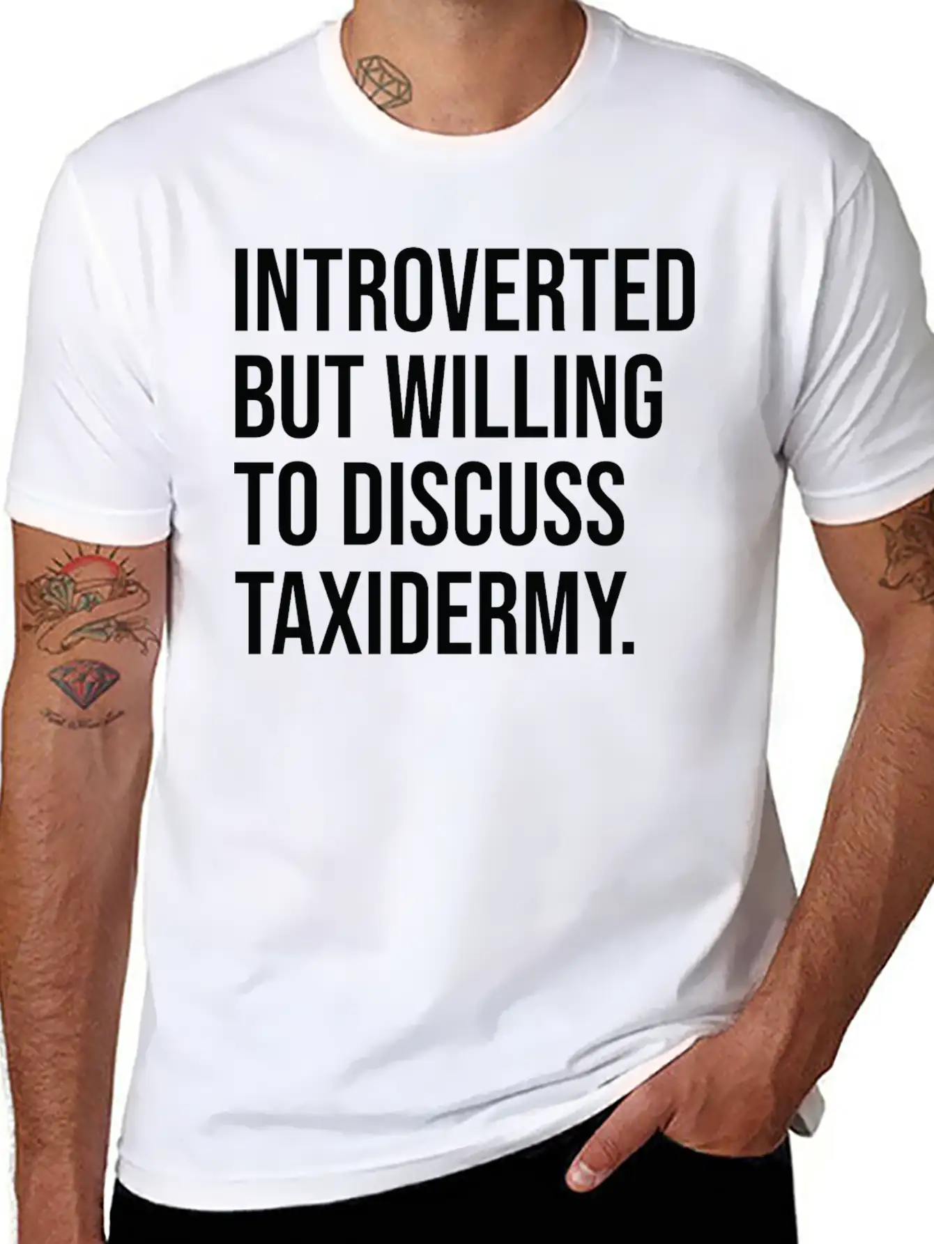 Taxidermy Funny Introverted Taxidermist Saying Stylish Everyday T-Shirt – Unisex Basic Cotton Tee