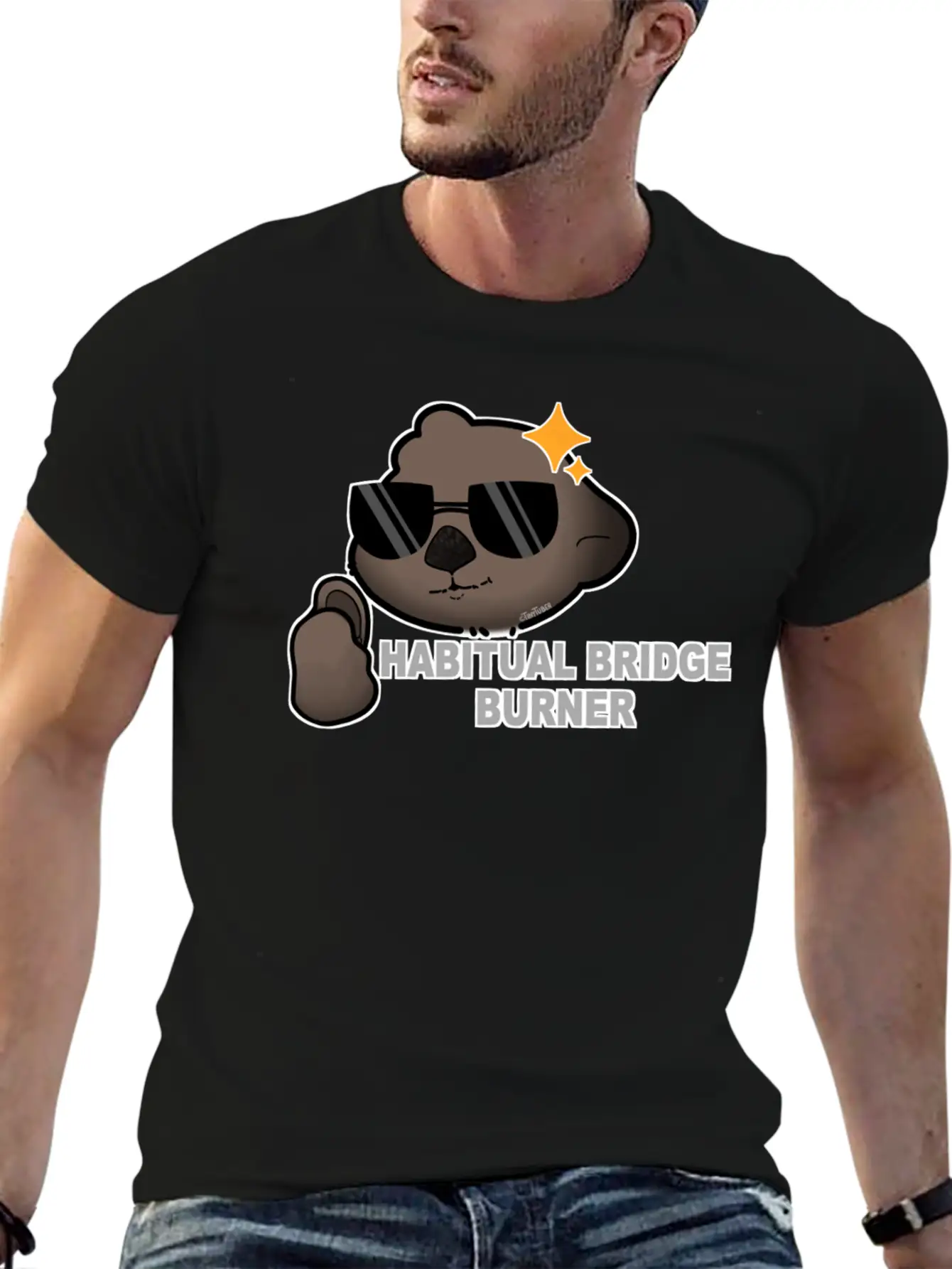 Tazz Talks | Habitual Bridge Burner Stylish Everyday T-Shirt – Unisex Basic Cotton Tee