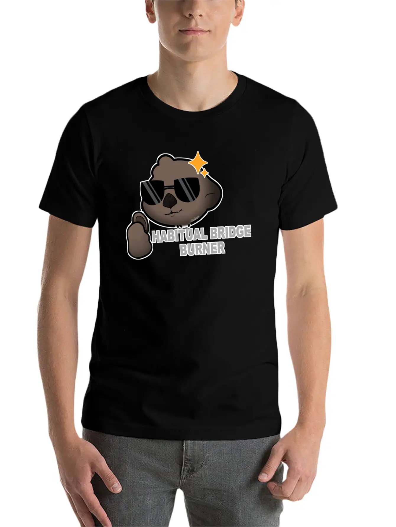 Tazz Talks | Habitual Bridge Burner Stylish Everyday T-Shirt – Unisex Basic Cotton Tee