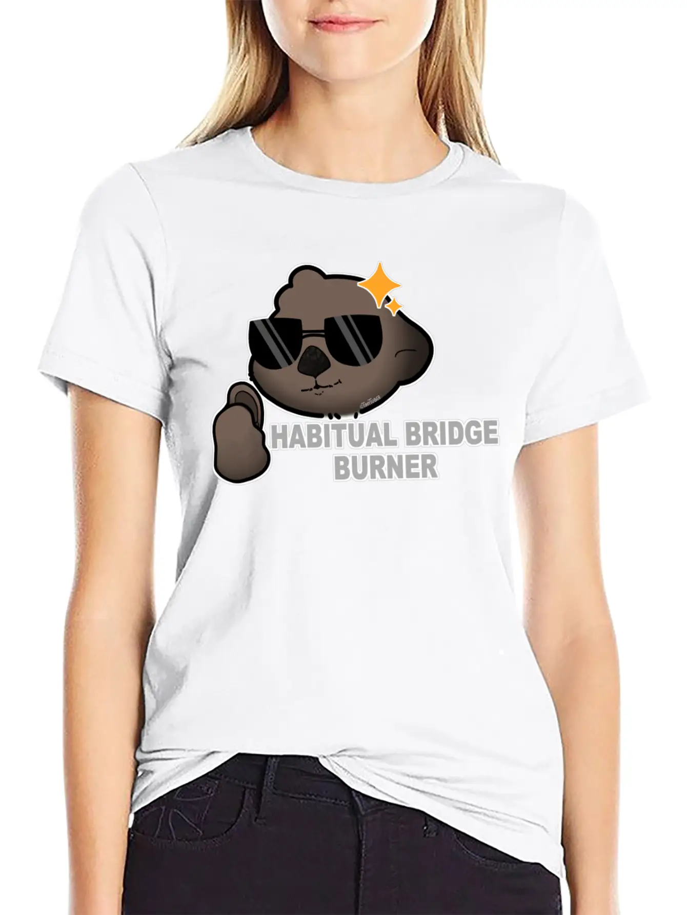 Tazz Talks | Habitual Bridge Burner Stylish Everyday T-Shirt – Unisex Basic Cotton Tee
