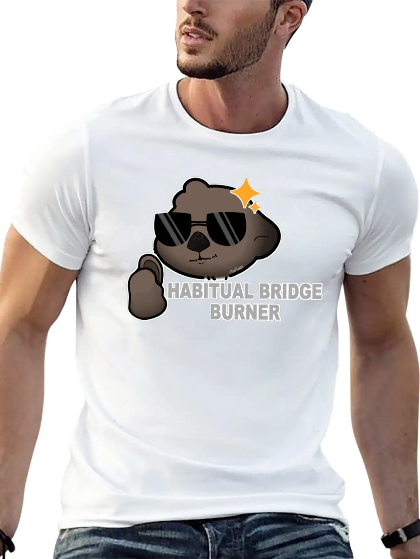 Tazz Talks | Habitual Bridge Burner Stylish Everyday T-Shirt – Unisex Basic Cotton Tee