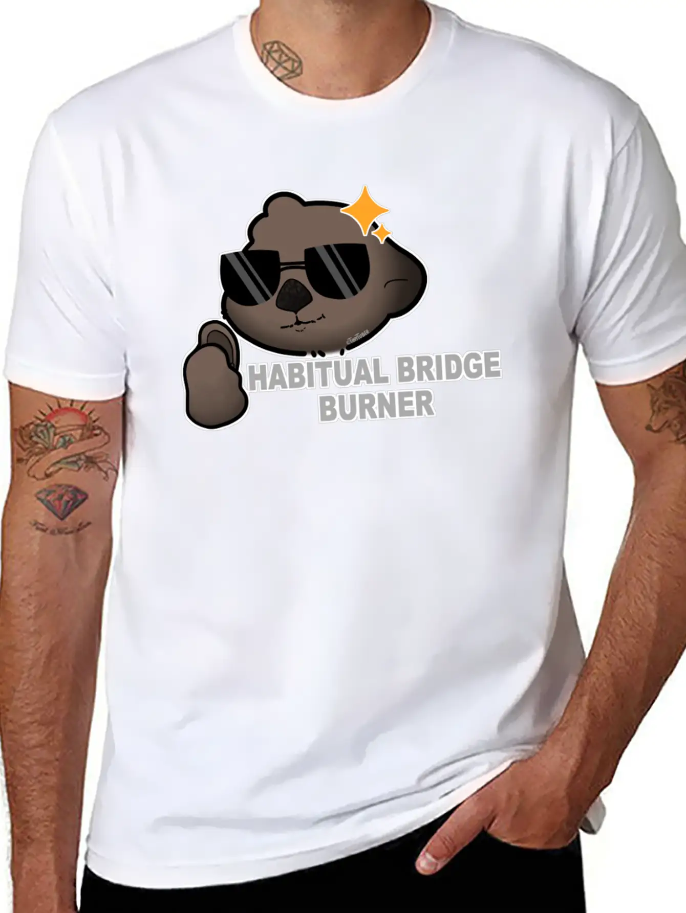 Tazz Talks | Habitual Bridge Burner Stylish Everyday T-Shirt – Unisex Basic Cotton Tee