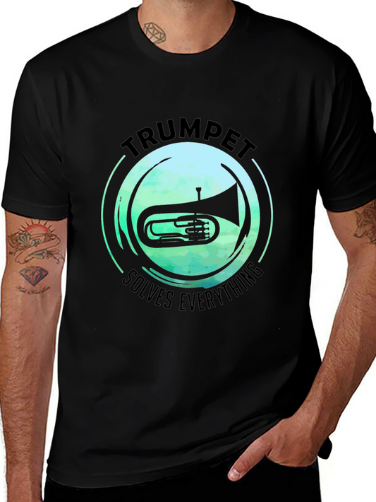 Trumpet Solves Everything T-Shirt - Music Lover Tee
