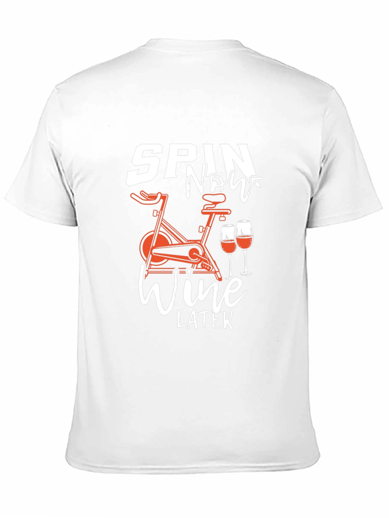 Spin Now Wine Later Black Graphic Tee