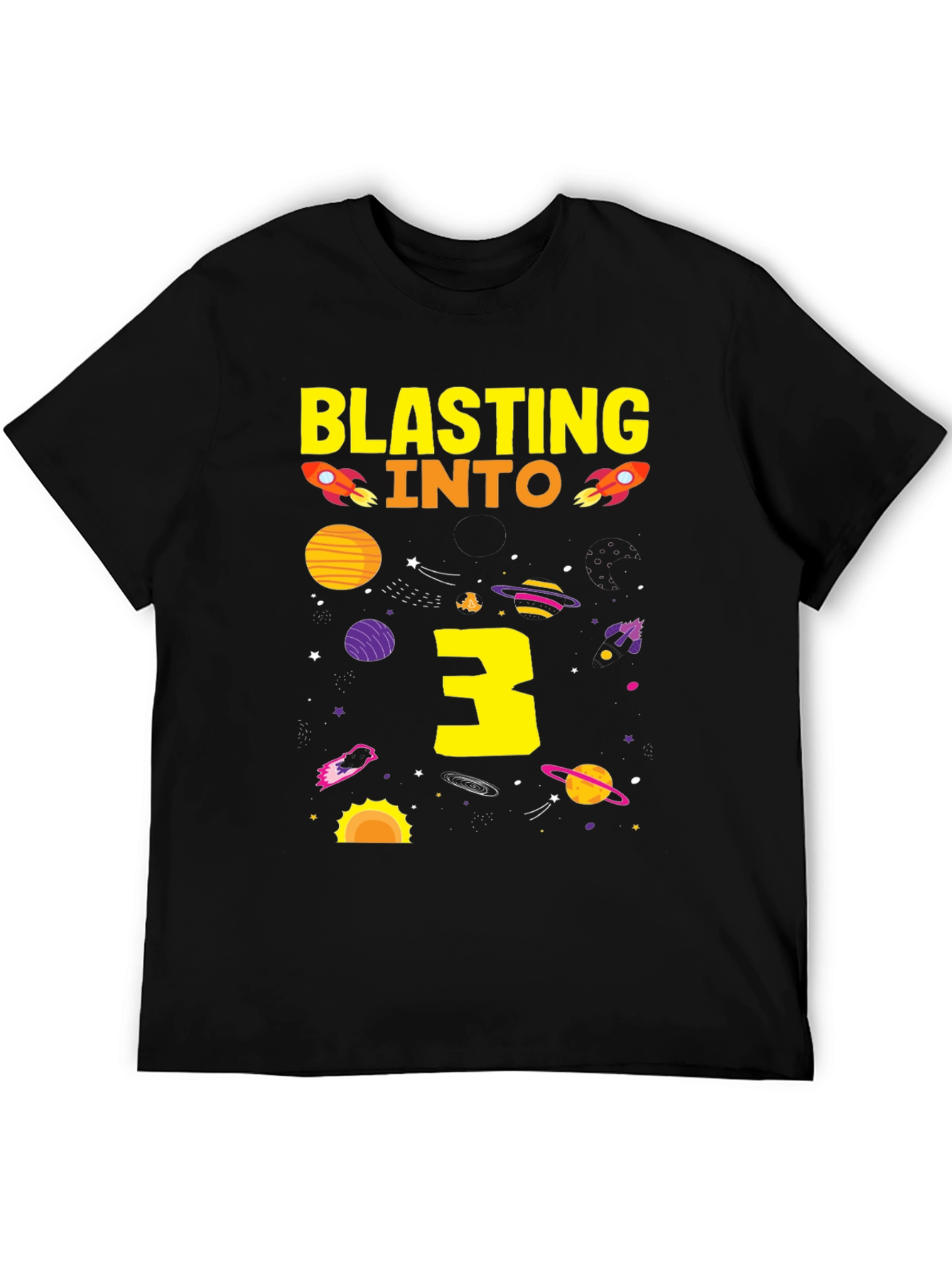Blasting Into 3rd Birthday T-Shirt