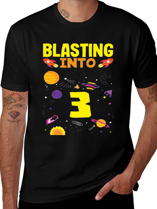 Blasting Into 3rd Birthday T-Shirt