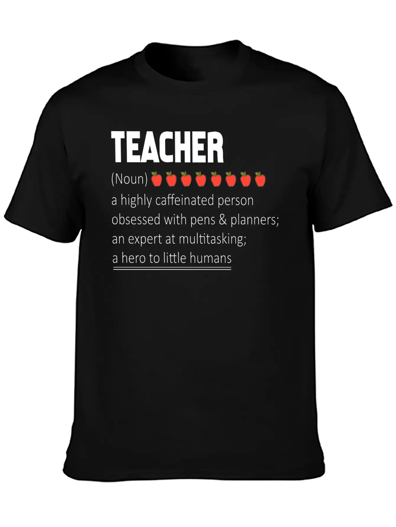 Teacher A Highly Caffeinated Person Obsessed Stylish Everyday T-Shirt – Unisex Basic Cotton Tee