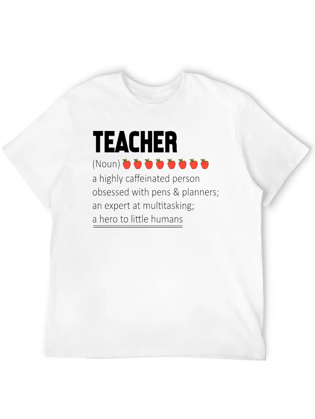 Teacher A Highly Caffeinated Person Obsessed Stylish Everyday T-Shirt – Unisex Basic Cotton Tee