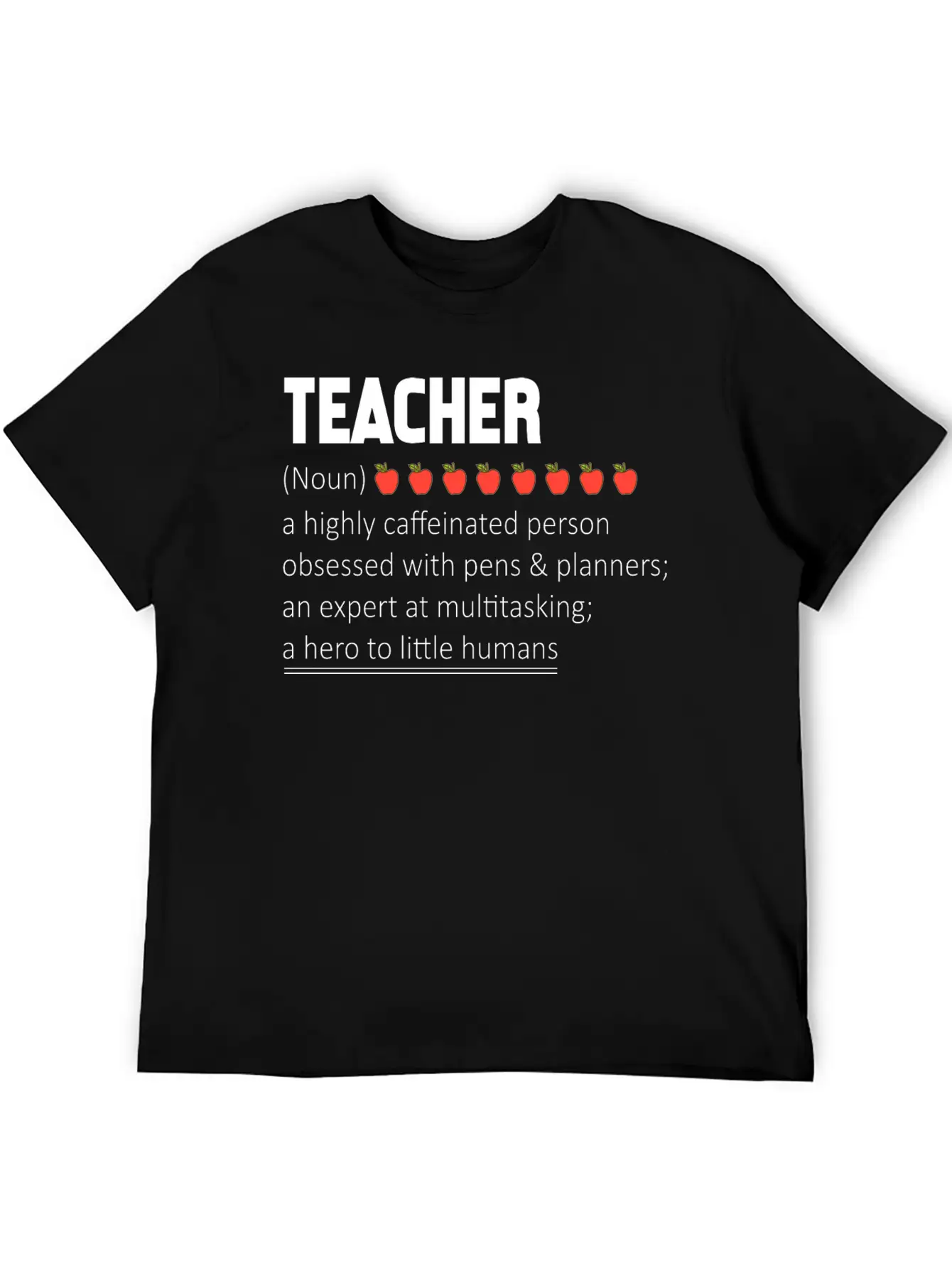 Teacher A Highly Caffeinated Person Obsessed Stylish Everyday T-Shirt – Unisex Basic Cotton Tee