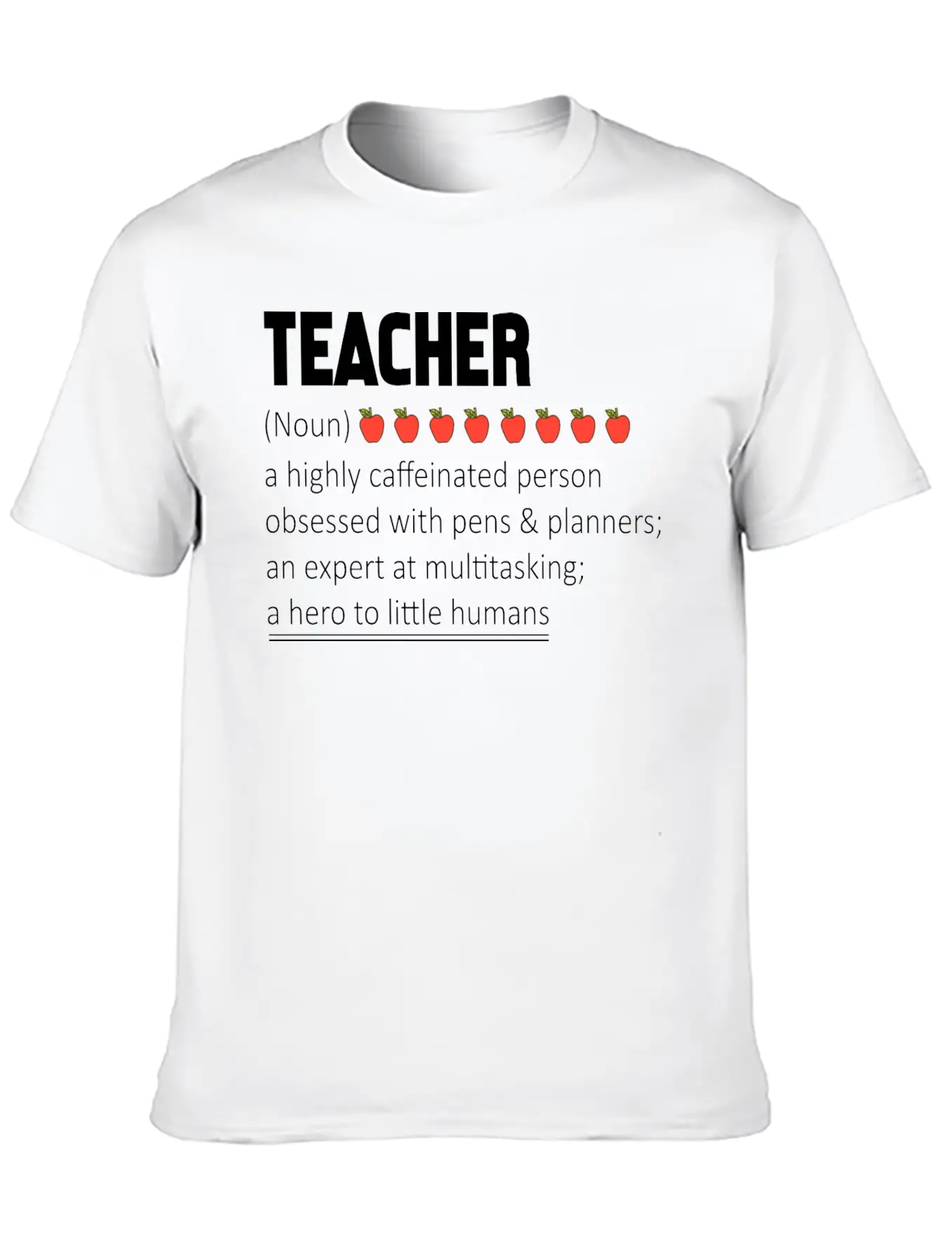 Teacher A Highly Caffeinated Person Obsessed Stylish Everyday T-Shirt – Unisex Basic Cotton Tee