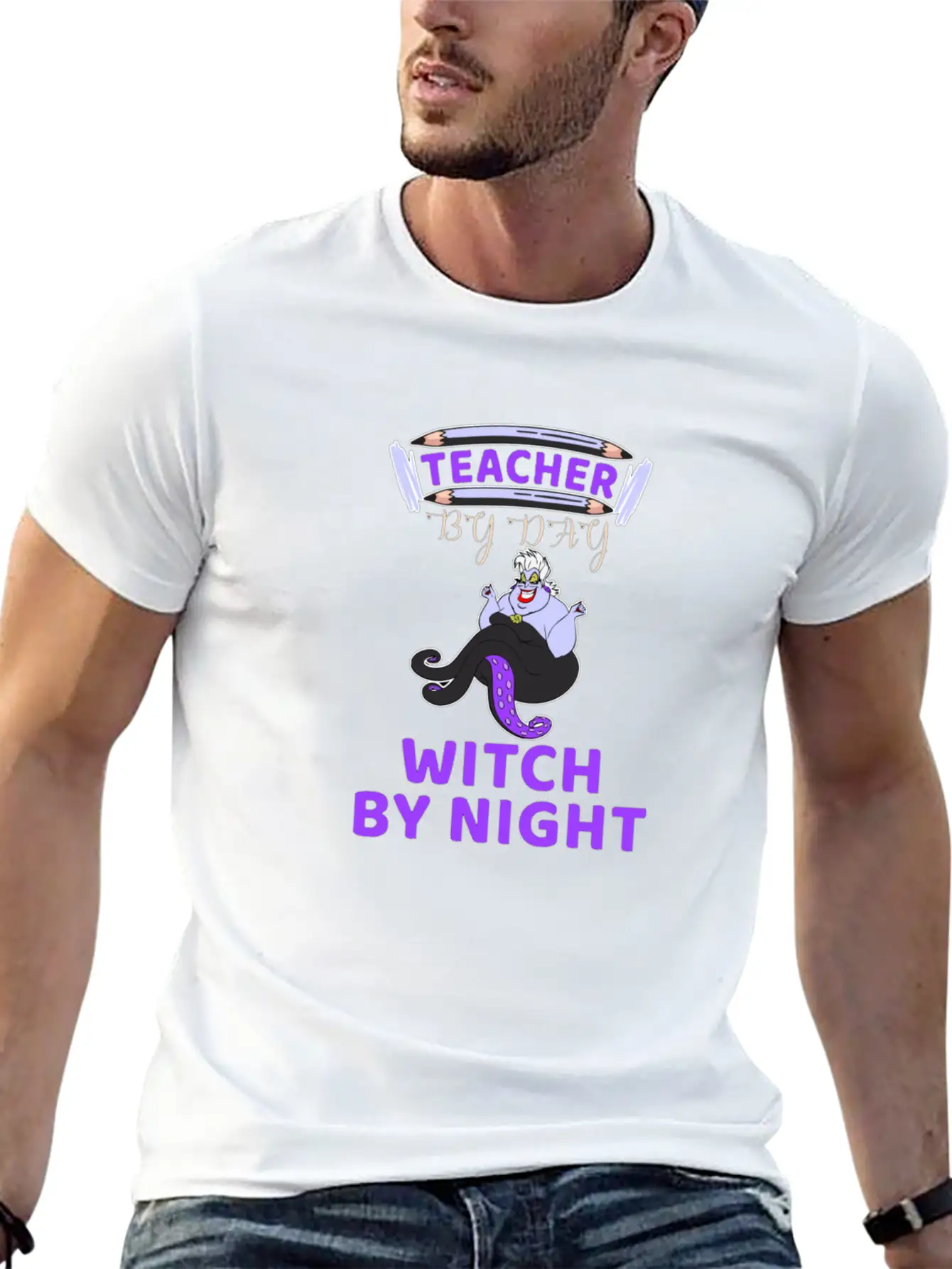 Teacher Witch By Night Essential Unisex Summer Tee – Soft Cotton Casual Fit