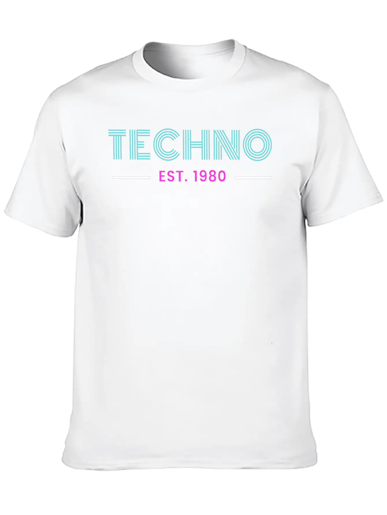 Techno Est 1980 Basic Graphic T-Shirt – Daily Comfort In Soft Cotton