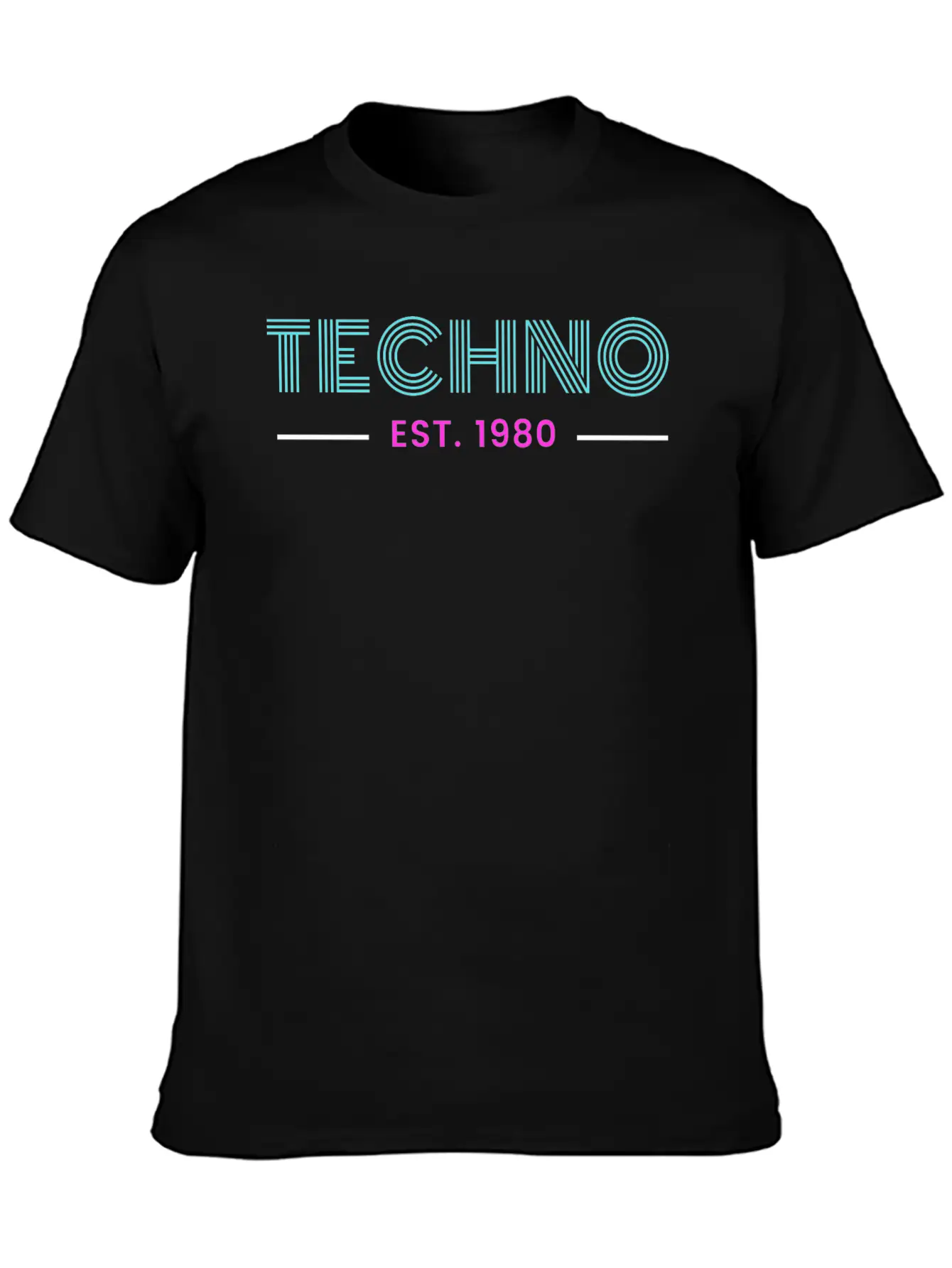 Techno Est 1980 Basic Graphic T-Shirt – Daily Comfort In Soft Cotton