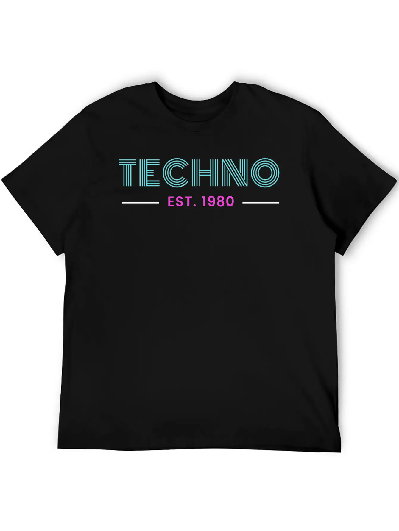 Techno Est 1980 Basic Graphic T-Shirt – Daily Comfort In Soft Cotton