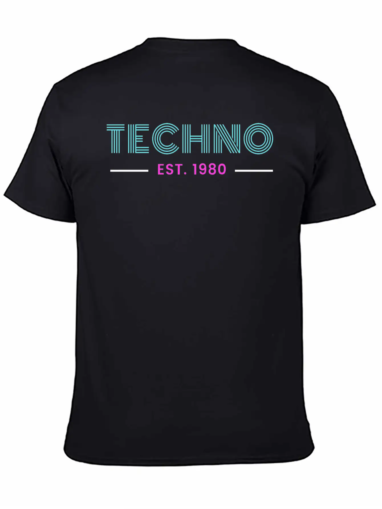 Techno Est 1980 Basic Graphic T-Shirt – Daily Comfort In Soft Cotton