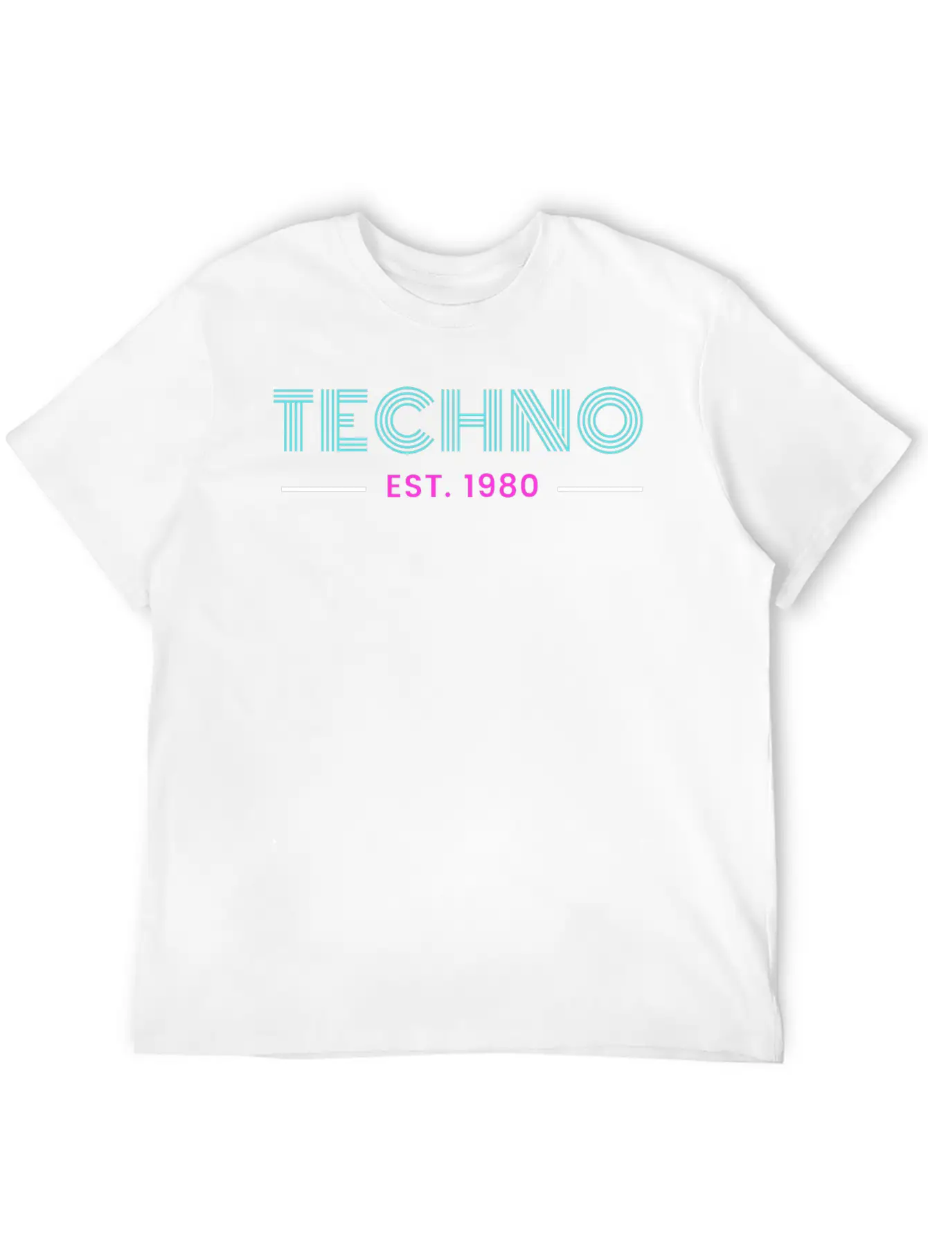 Techno Est 1980 Basic Graphic T-Shirt – Daily Comfort In Soft Cotton