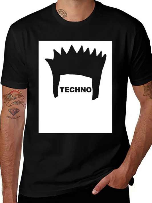 Techno Hair Underground Minimal Techno Minimal Stylish Everyday T-Shirt – Unisex Basic Cotton Tee