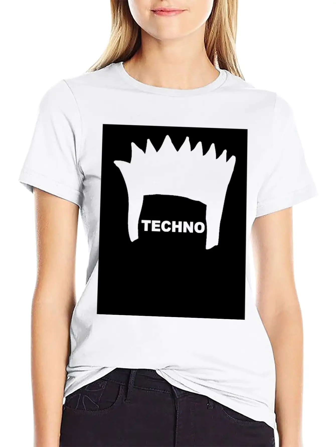 Techno Hair Underground Minimal Techno Minimal Stylish Everyday T-Shirt – Unisex Basic Cotton Tee