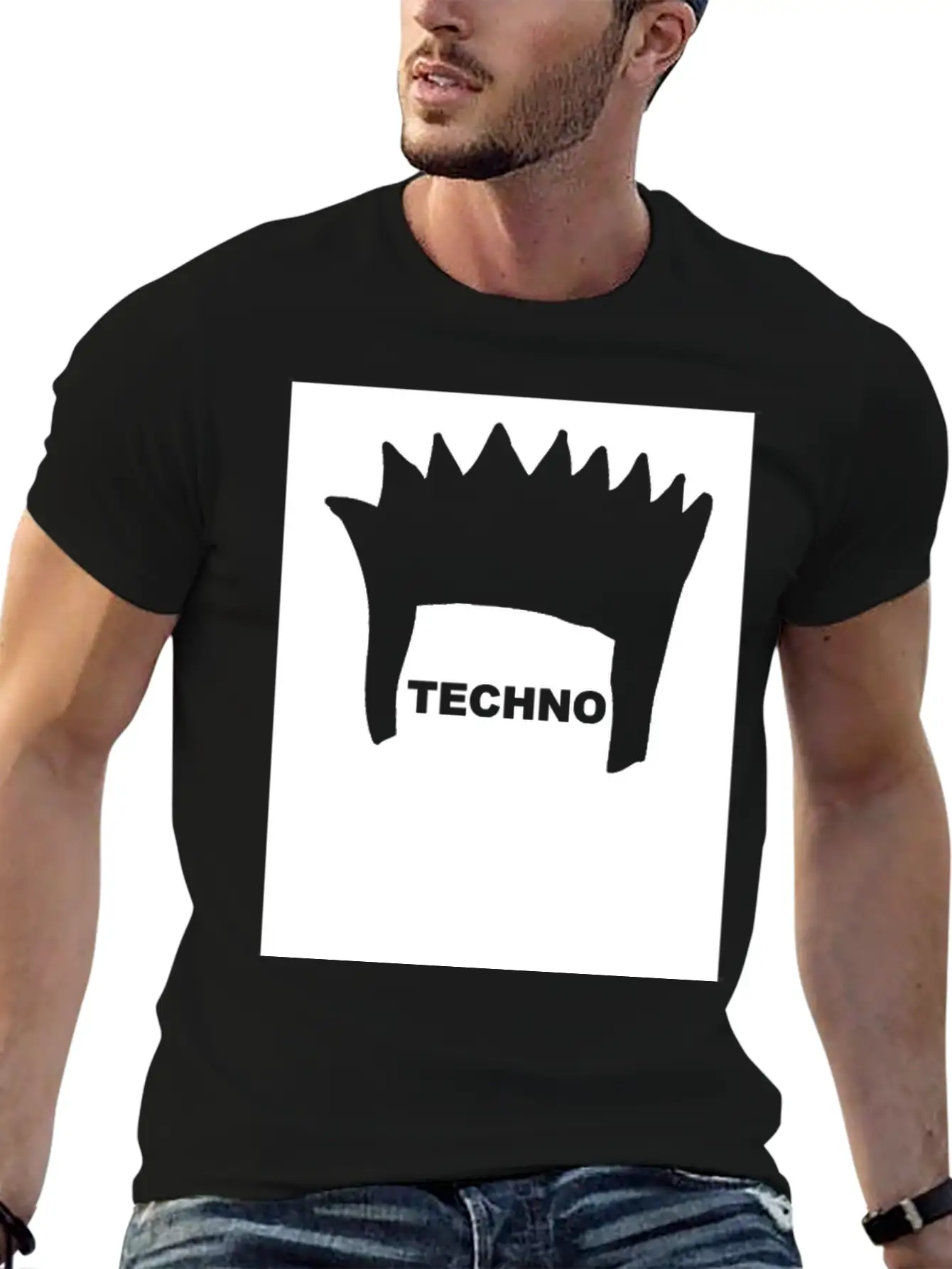 Techno Hair Underground Minimal Techno Minimal Stylish Everyday T-Shirt – Unisex Basic Cotton Tee