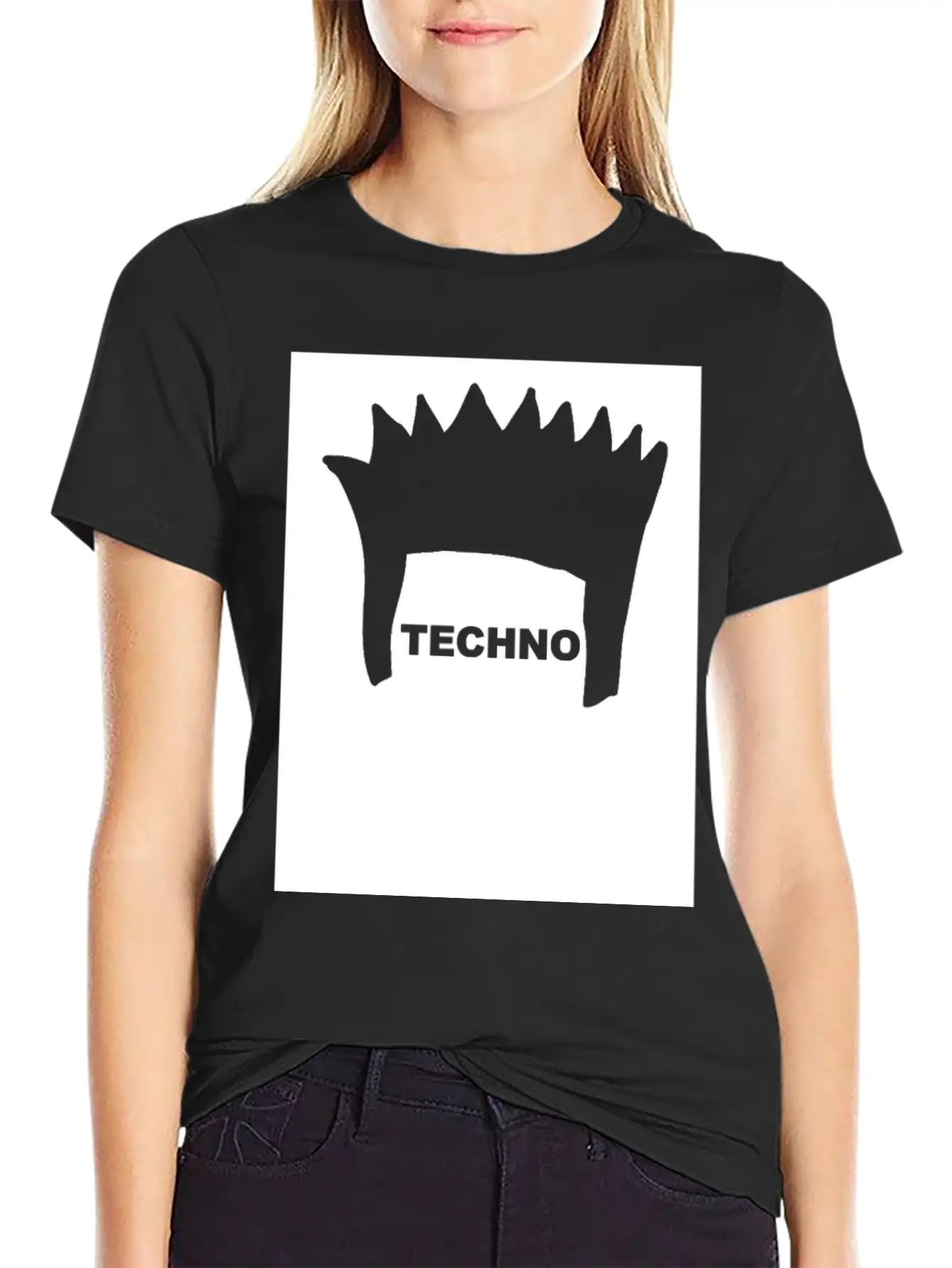 Techno Hair Underground Minimal Techno Minimal Stylish Everyday T-Shirt – Unisex Basic Cotton Tee