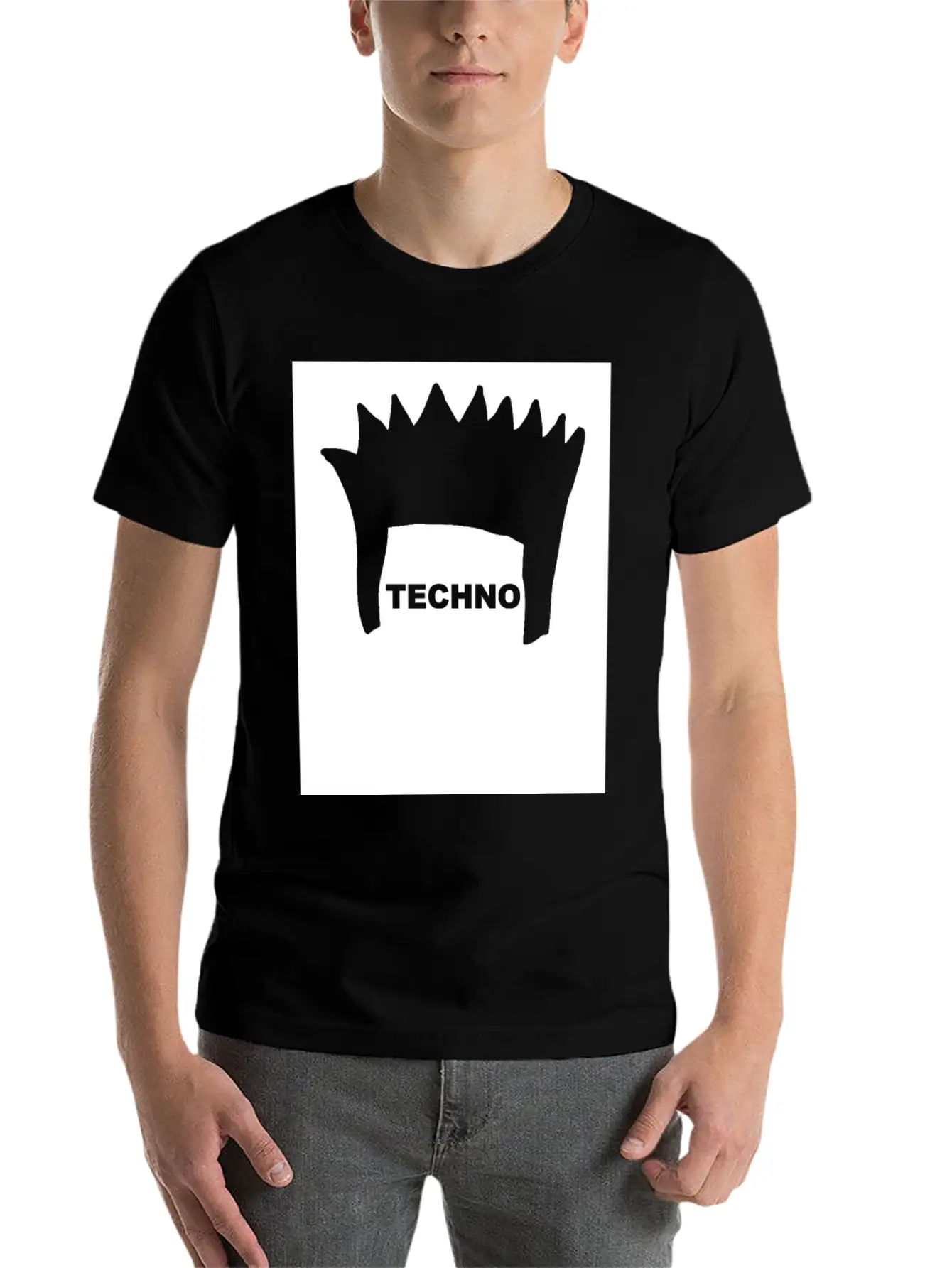 Techno Hair Underground Minimal Techno Minimal Stylish Everyday T-Shirt – Unisex Basic Cotton Tee