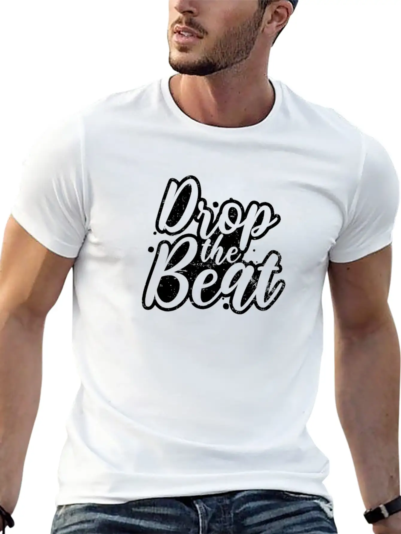 Techno House Drop The Beat Comfortable Minimalist Graphic Tee – Summer Style Essential