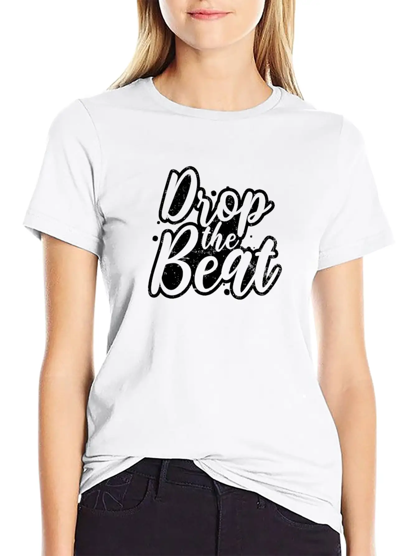Techno House Drop The Beat Comfortable Minimalist Graphic Tee – Summer Style Essential