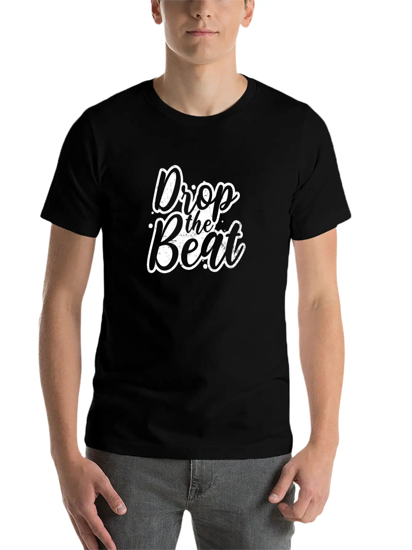 Techno House Drop The Beat Comfortable Minimalist Graphic Tee – Summer Style Essential