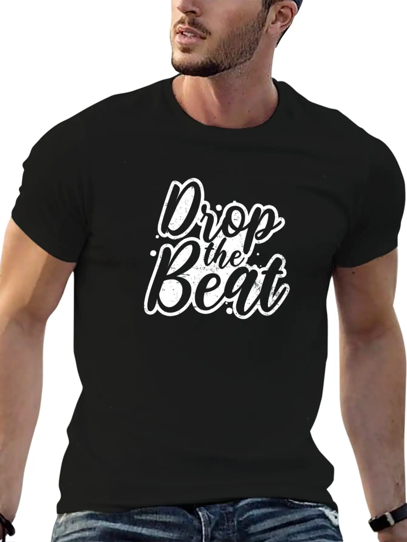 Techno House Drop The Beat Comfortable Minimalist Graphic Tee – Summer Style Essential