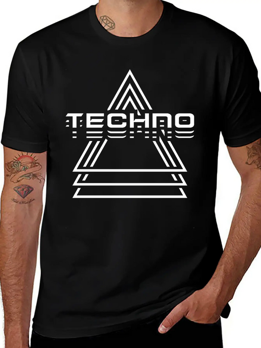 Techno Music Electronic Sound Dance Beat Bass Unisex Short Sleeve Soft Cotton T-Shirt – Casual Everyday Wear