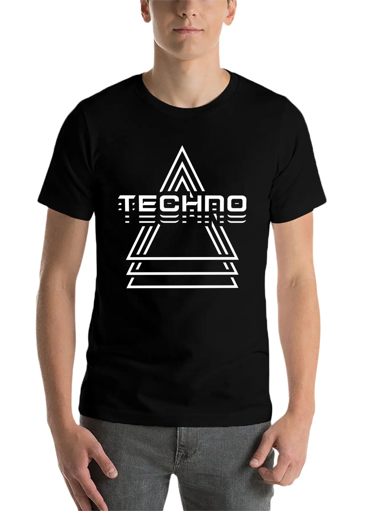 Techno Music Electronic Sound Dance Beat Bass Unisex Short Sleeve Soft Cotton T-Shirt – Casual Everyday Wear