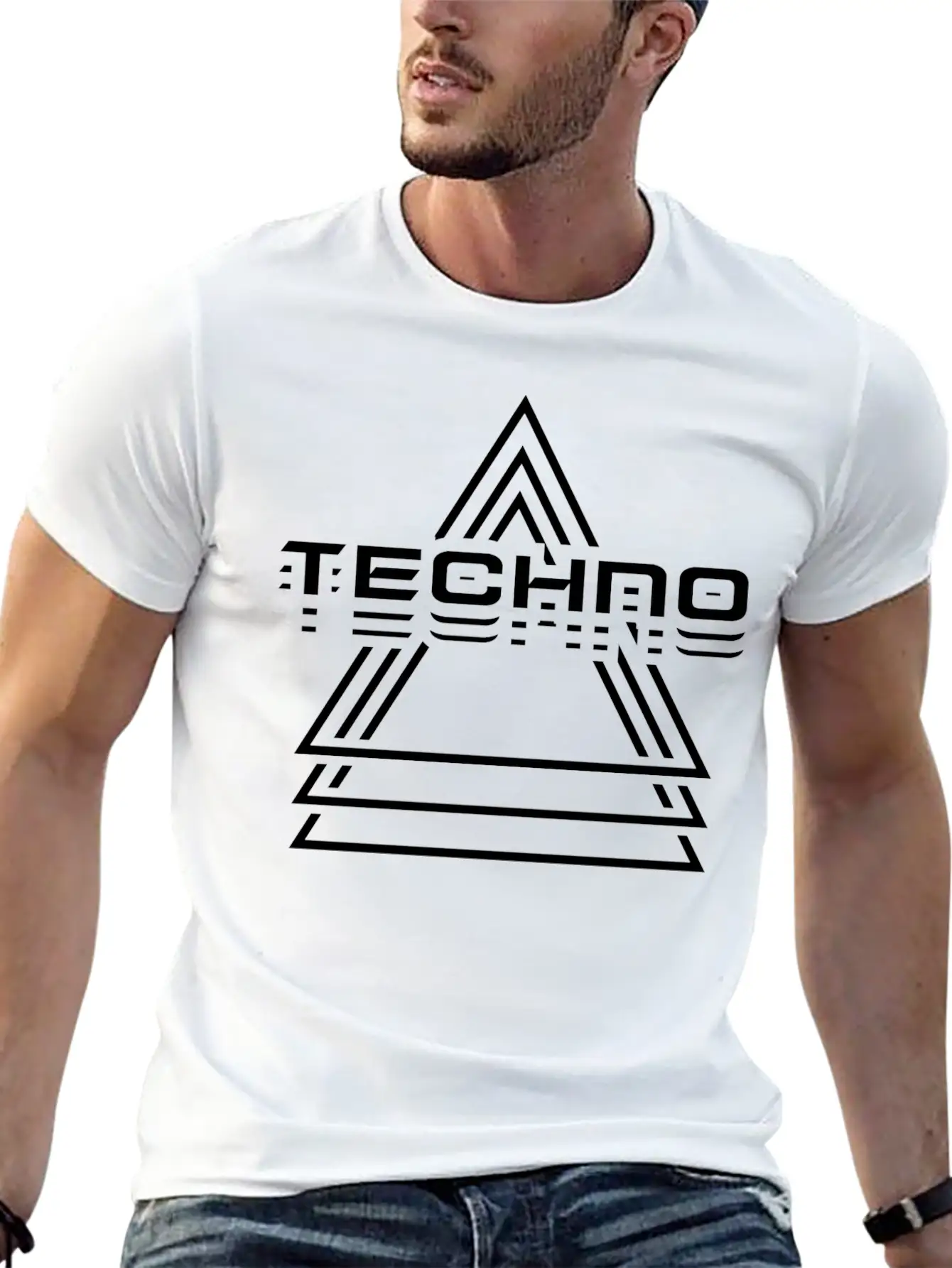 Techno Music Electronic Sound Dance Beat Bass Unisex Short Sleeve Soft Cotton T-Shirt – Casual Everyday Wear