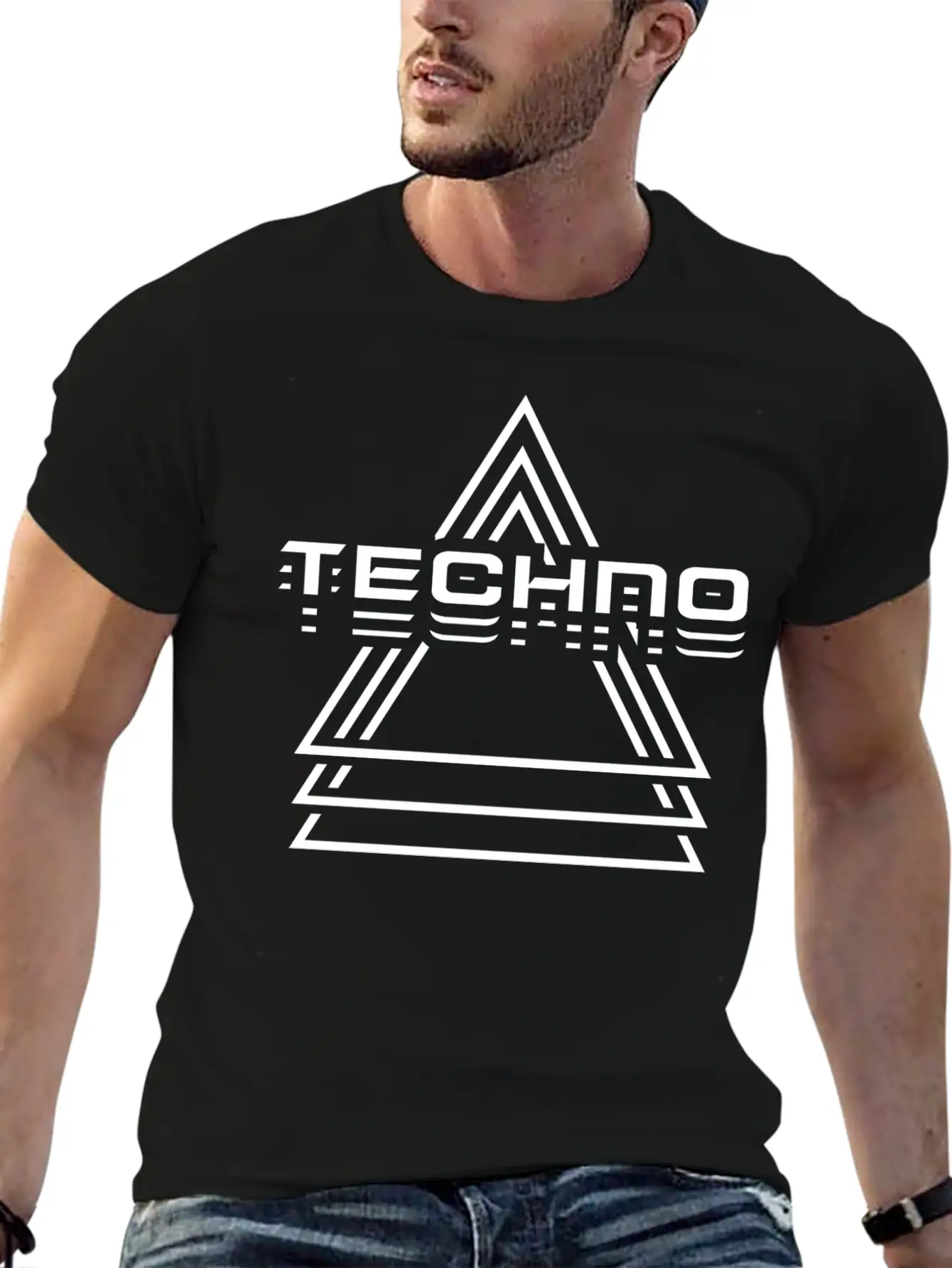 Techno Music Electronic Sound Dance Beat Bass Unisex Short Sleeve Soft Cotton T-Shirt – Casual Everyday Wear