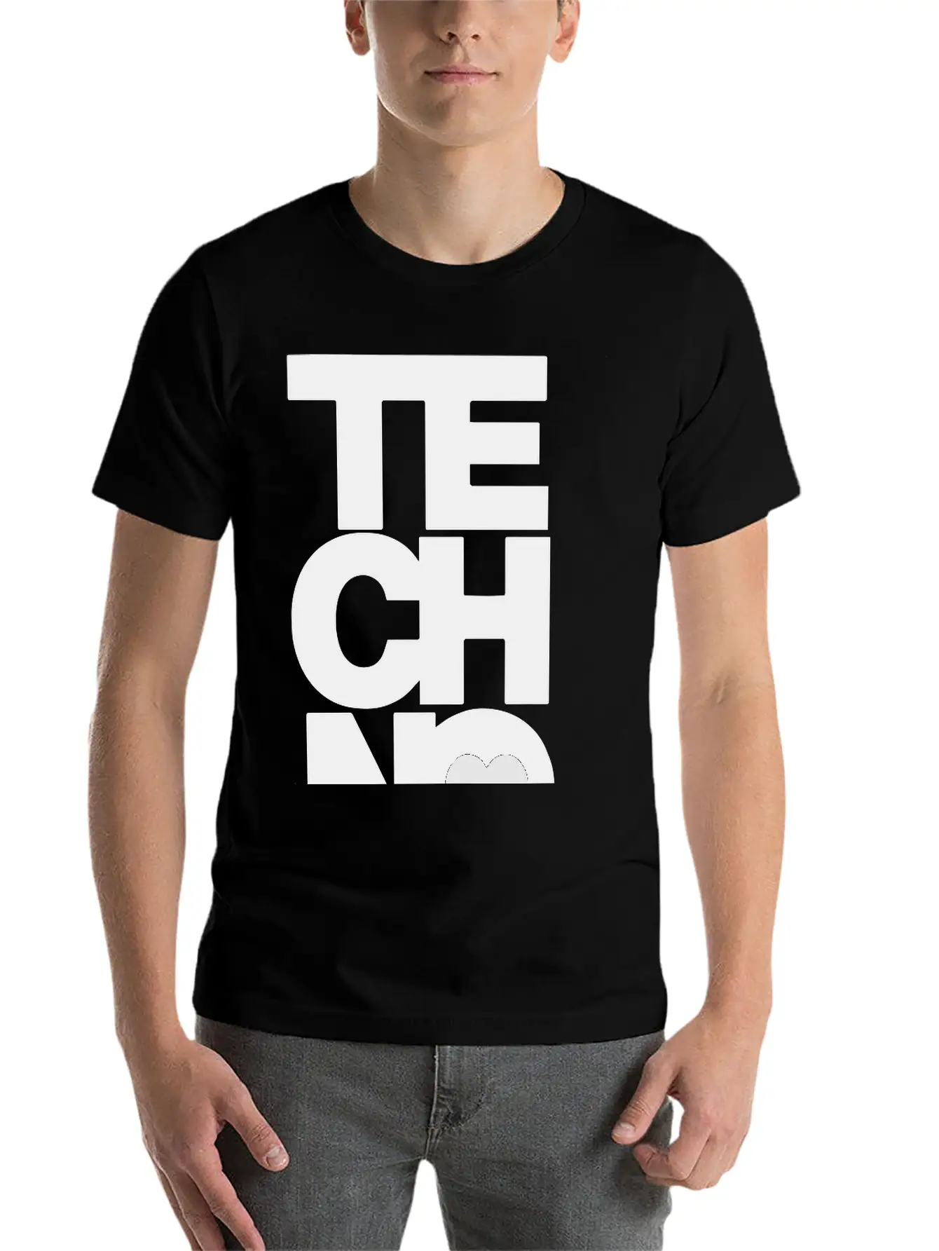 TECHNO MUSIC Unisex Short Sleeve Soft Cotton T-Shirt – Casual Everyday Wear