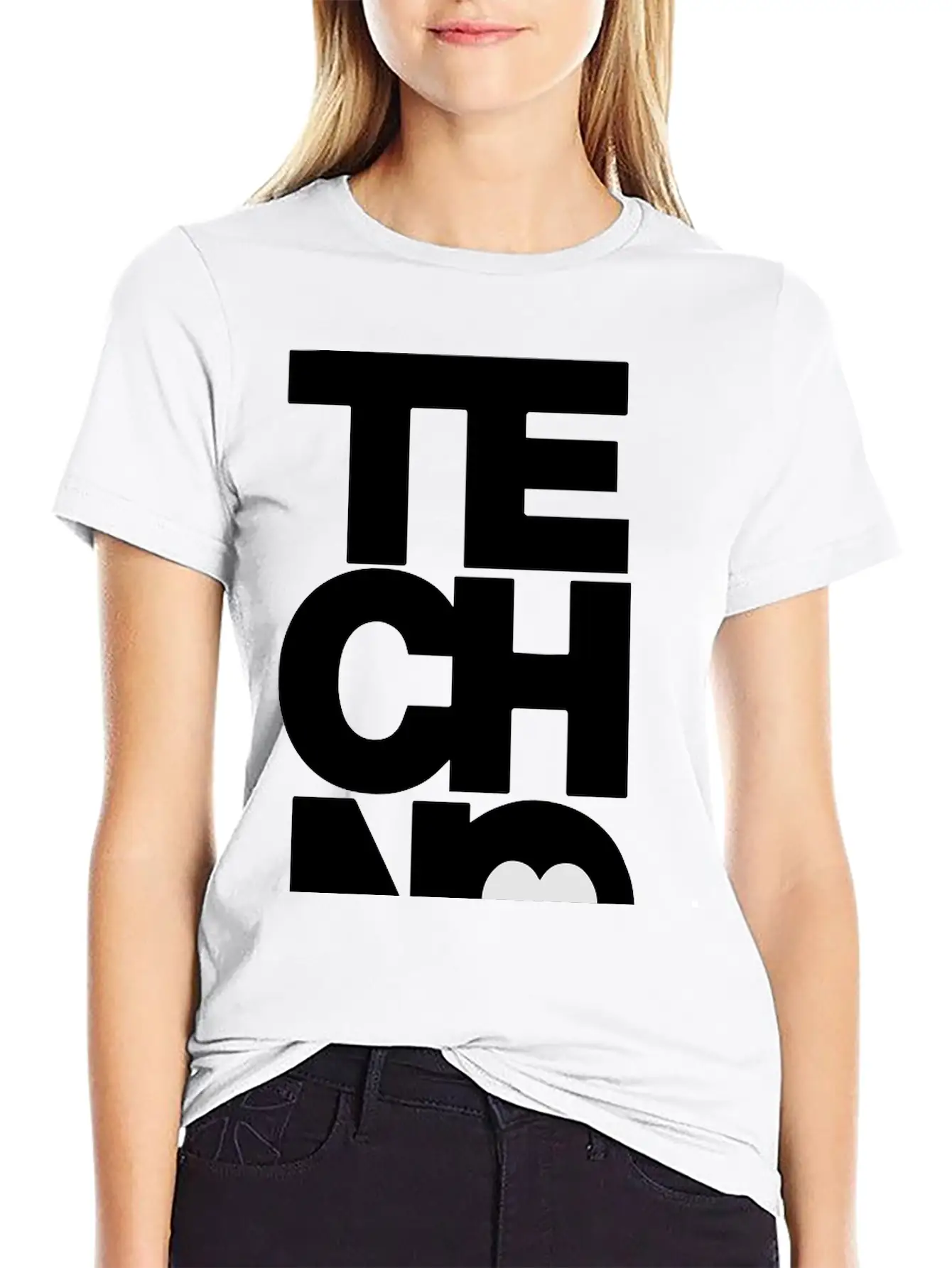 TECHNO MUSIC Unisex Short Sleeve Soft Cotton T-Shirt – Casual Everyday Wear
